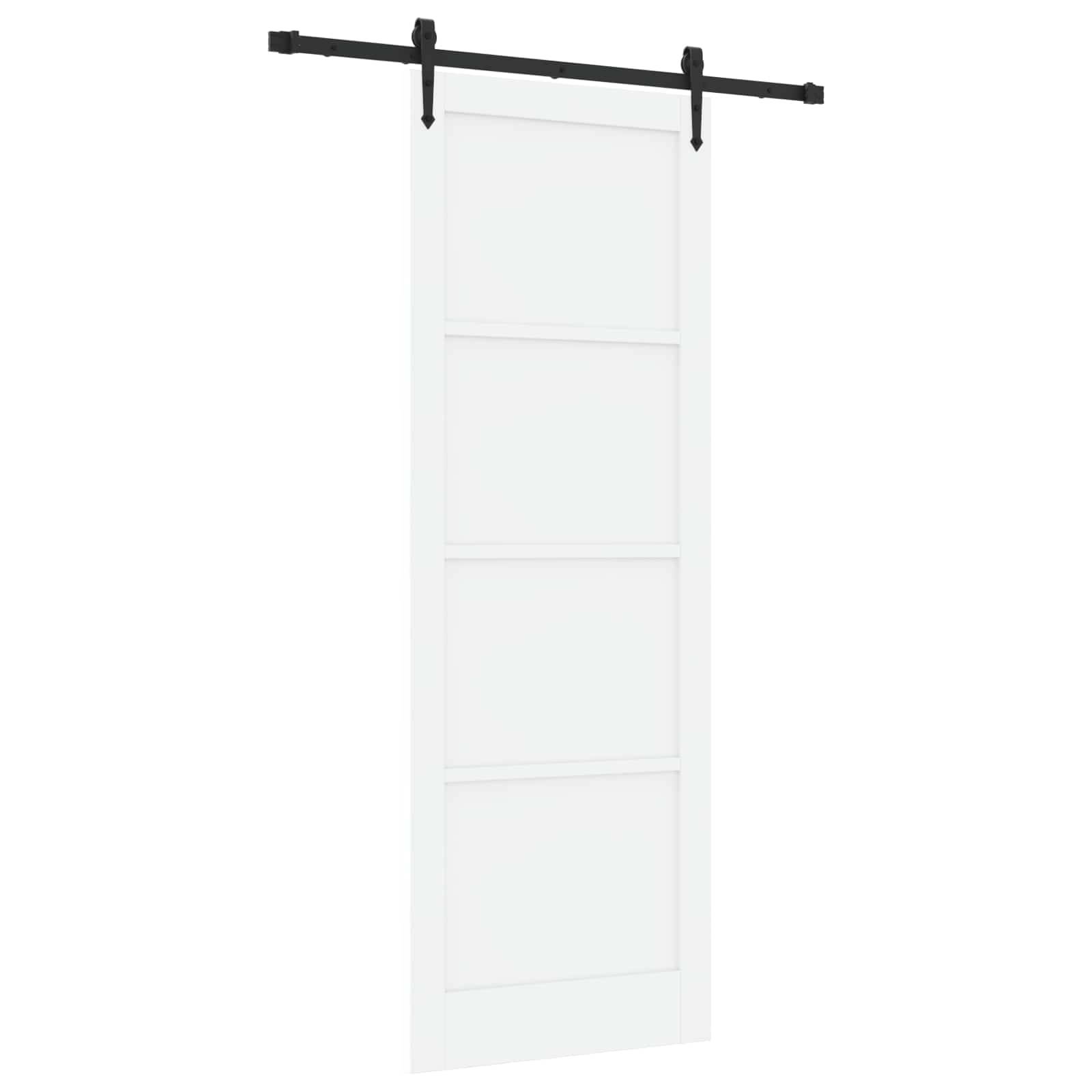 vidaXL Schiebetür ORKDAL Weiß 83 x 232 cm Massives Kiefernholz