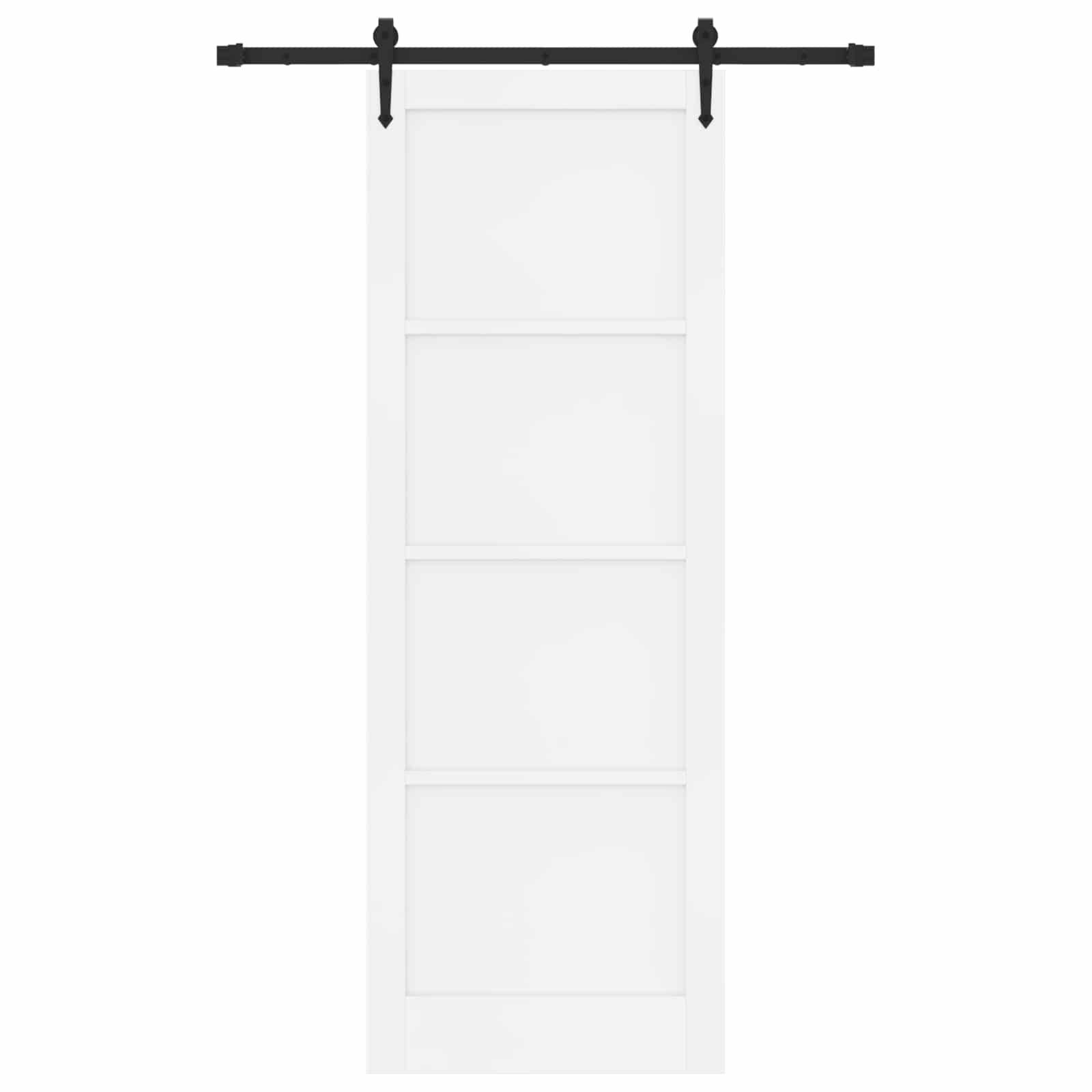 vidaXL Schiebetür ORKDAL Weiß 83 x 232 cm Massives Kiefernholz