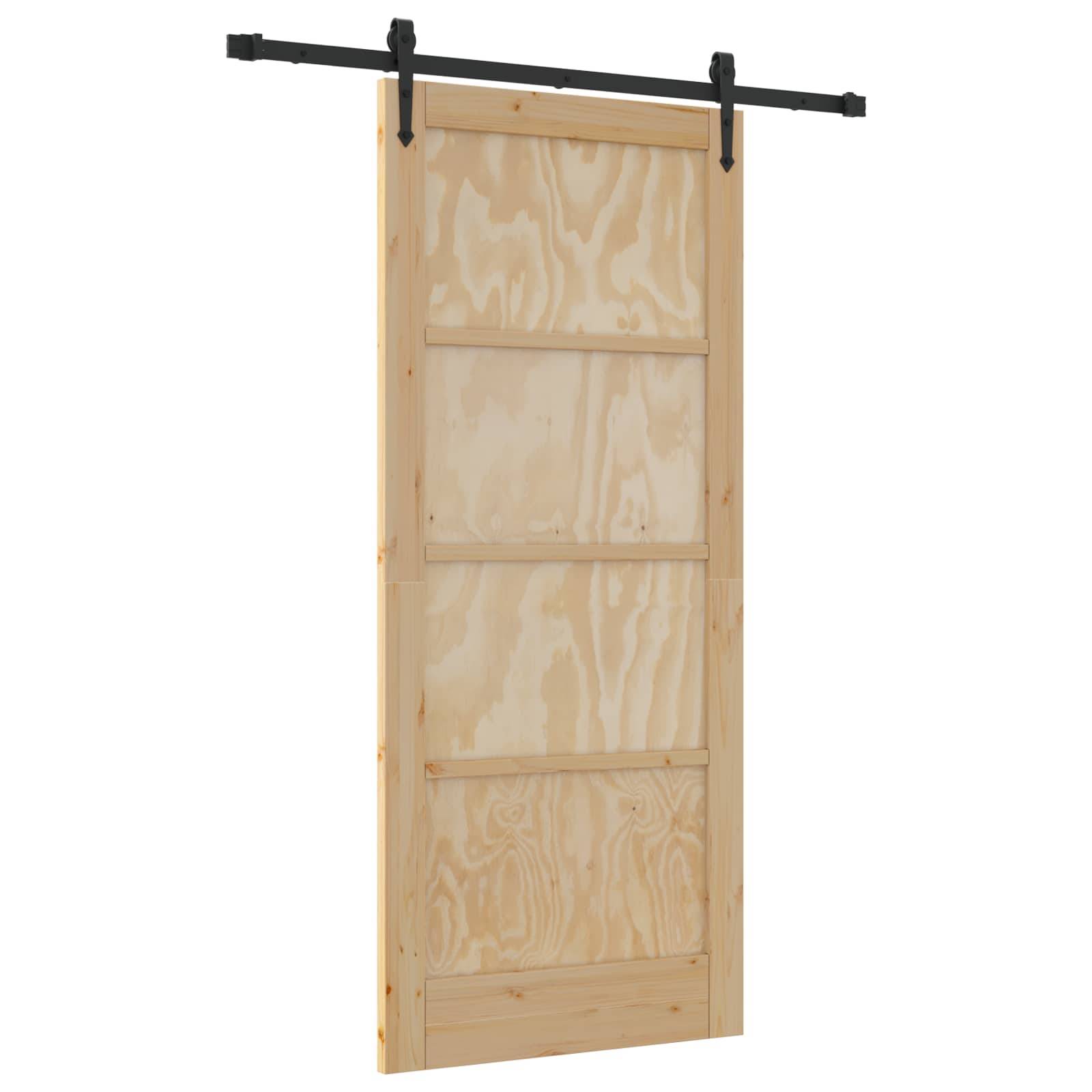 vidaXL Schiebetür ORKDAL Natur 86 x 198,5 cm Massives Kiefernholz