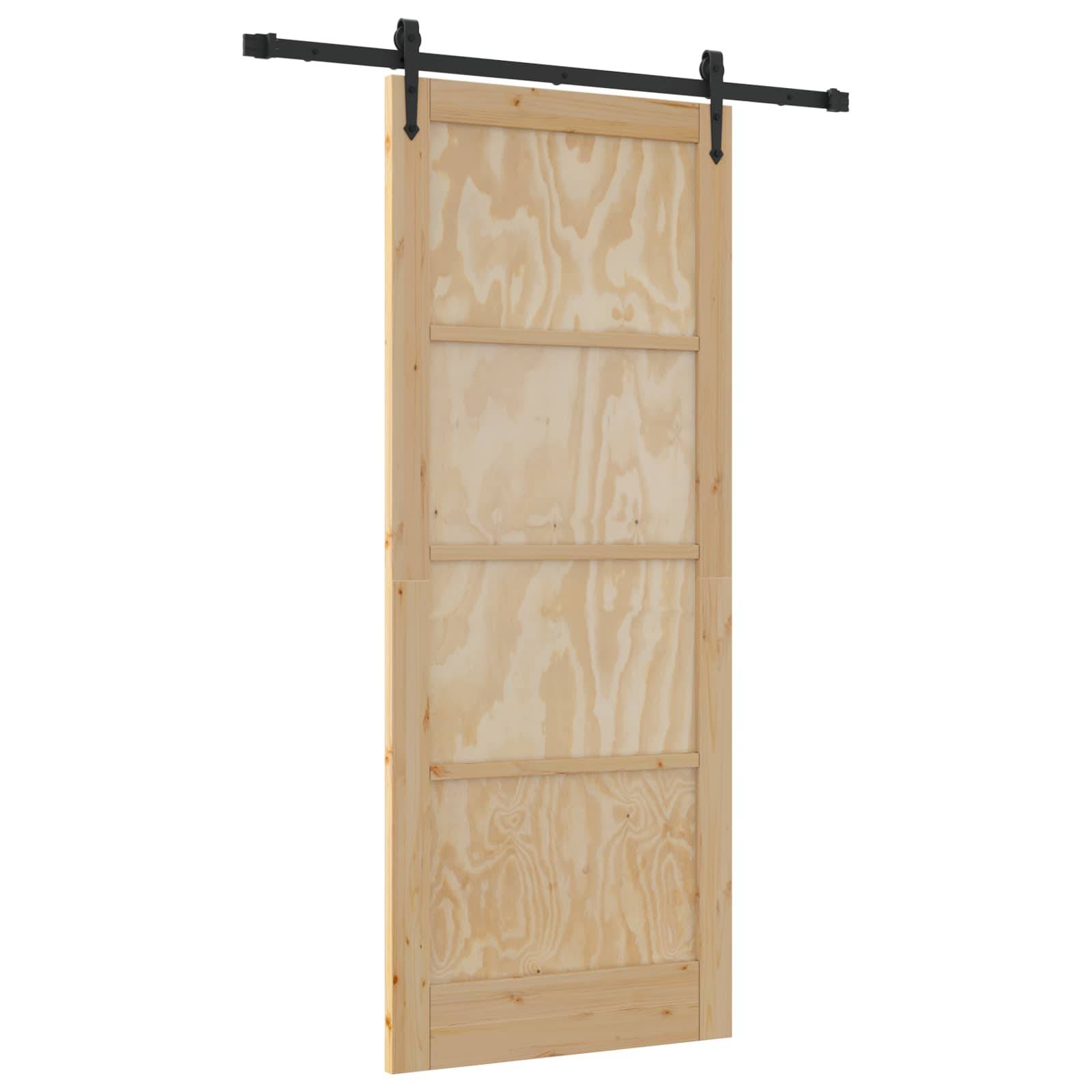 vidaXL Schiebetür ORKDAL Natur 86 x 211 cm Massives Kiefernholz