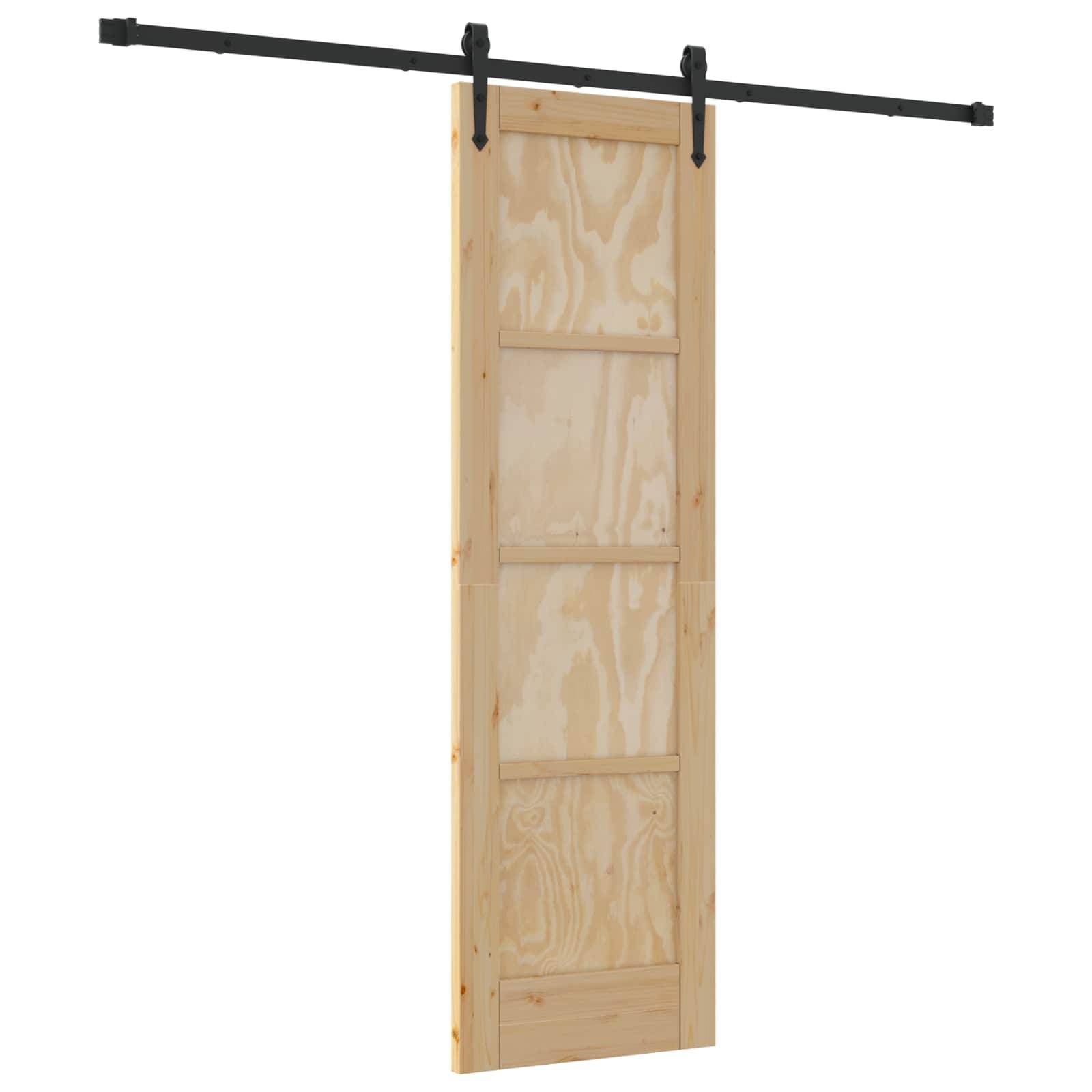 vidaXL Schiebetür ORKDAL Natur 61 x 198,5 cm Massives Kiefernholz
