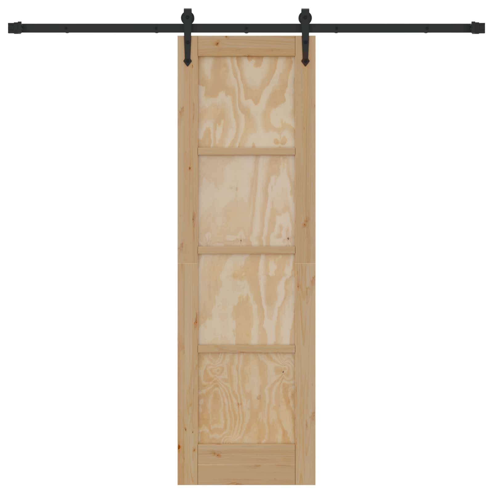 vidaXL Schiebetür ORKDAL Natur 61 x 198,5 cm Massives Kiefernholz