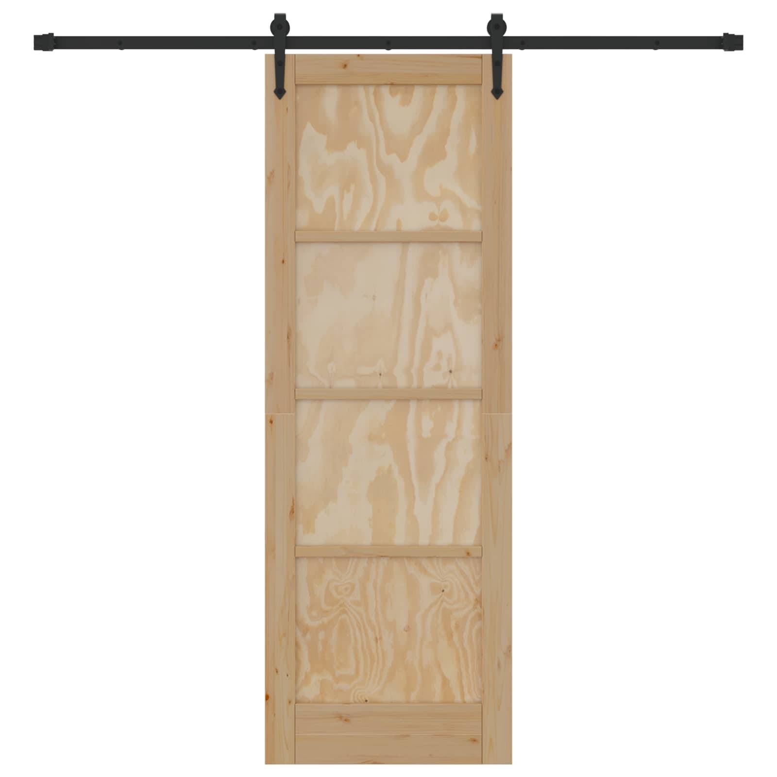 vidaXL Schiebetür ORKDAL Natur 73,5 x 211 cm Massives Kiefernholz