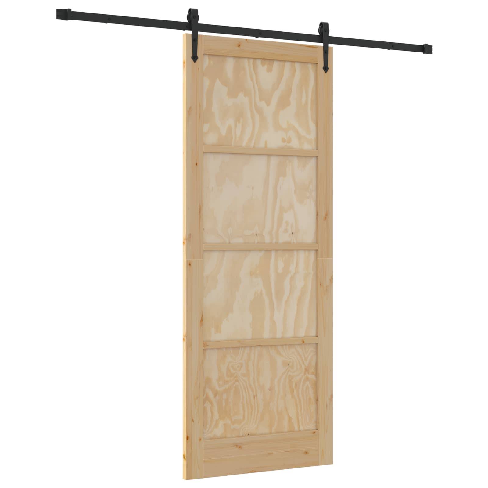 vidaXL Schiebetür ORKDAL Natur 83 x 211 cm Massives Kiefernholz