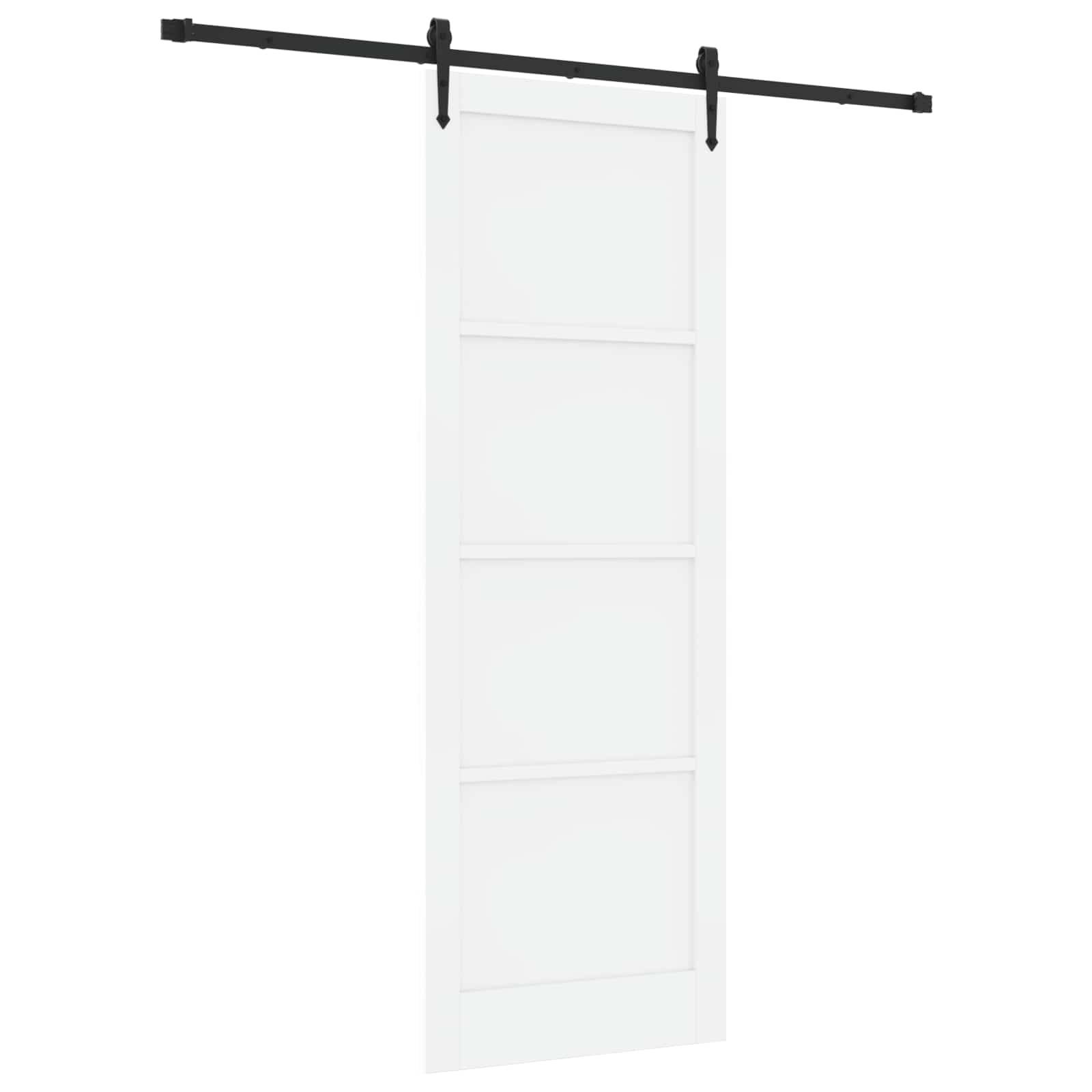 vidaXL Schiebetür ORKDAL Weiß 83 x 232 cm Massives Kiefernholz