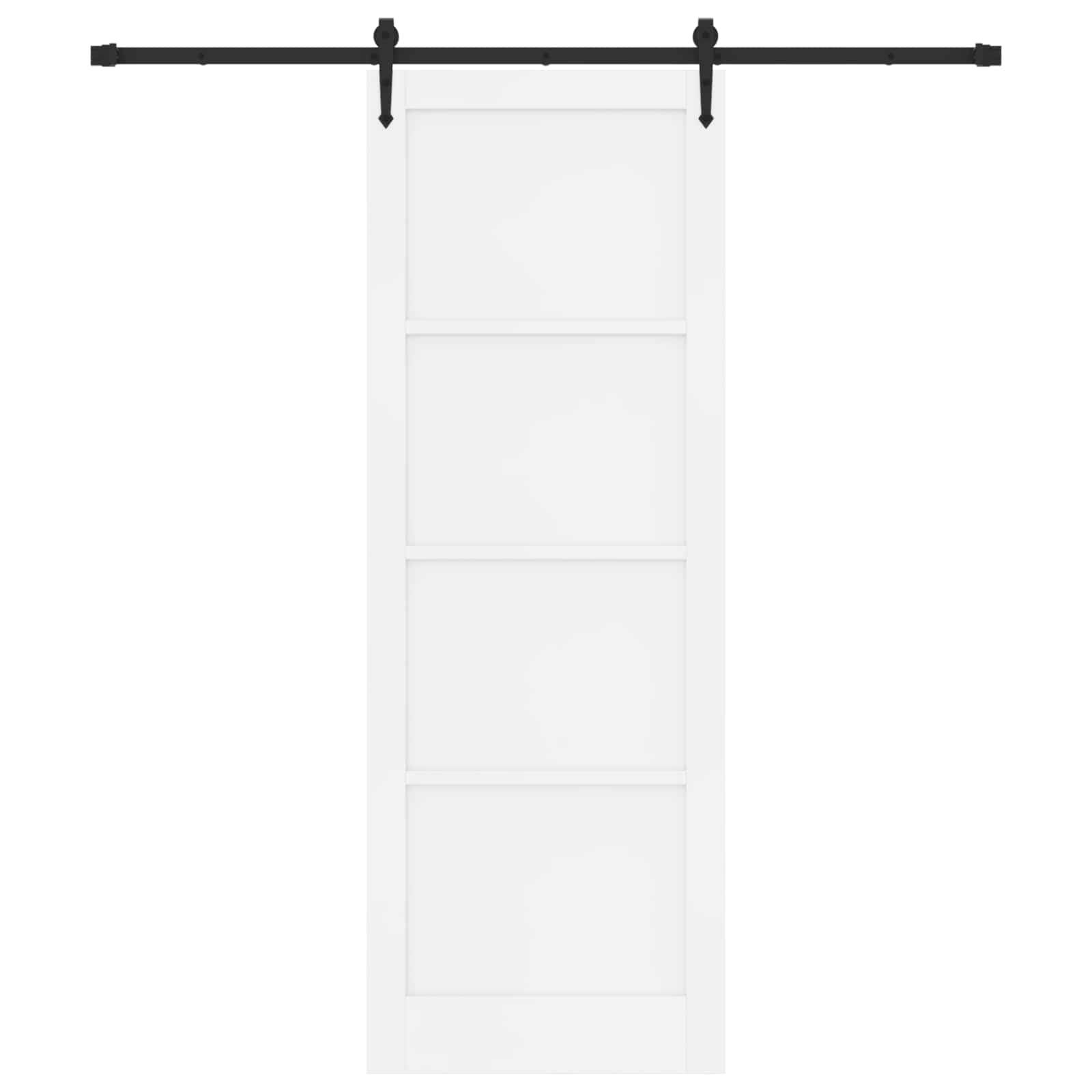 vidaXL Schiebetür ORKDAL Weiß 83 x 232 cm Massives Kiefernholz