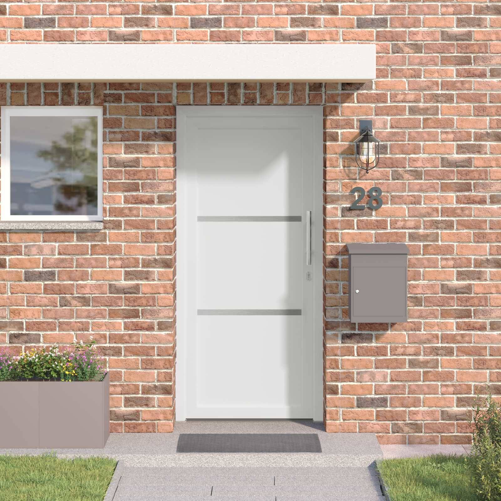 vidaXL Vordertür Weiß 88 x 200 cm PVC