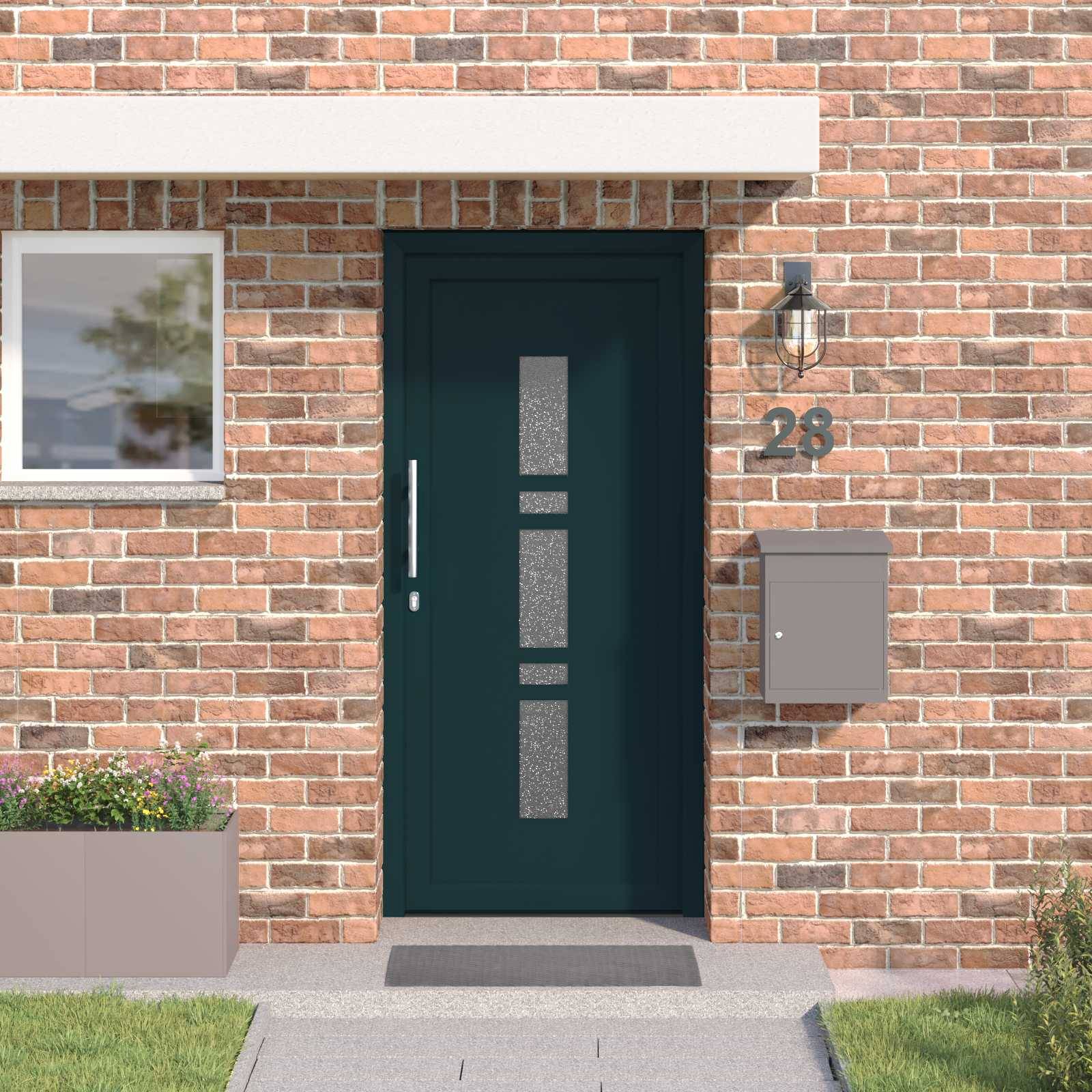 vidaXL Vordertür Anthrazit 88 x 200 cm PVC
