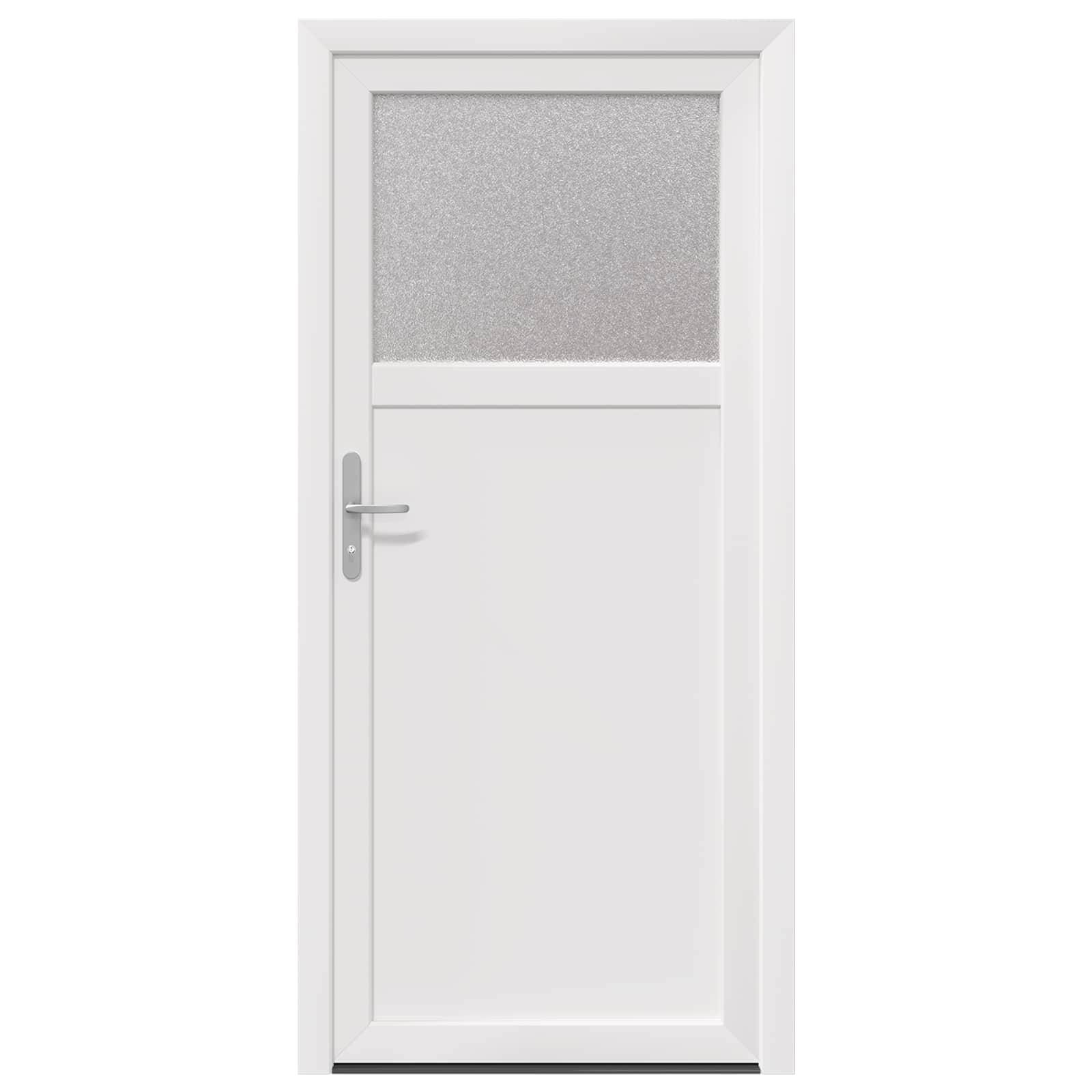 vidaXL Seiteneingangstür Weiß 98 x 198 cm PVC