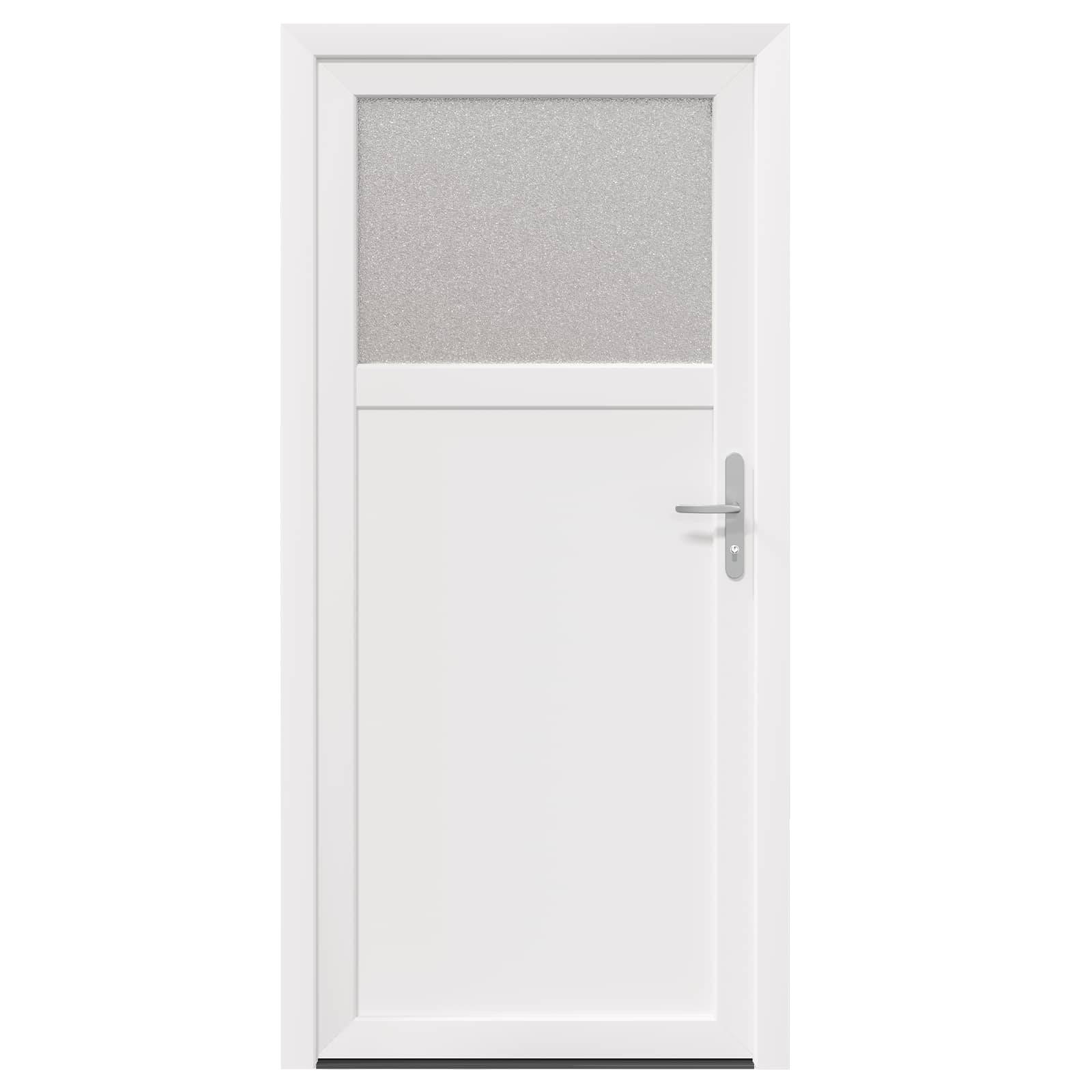 vidaXL Seiteneingangstür Weiß 88 x 198 cm PVC