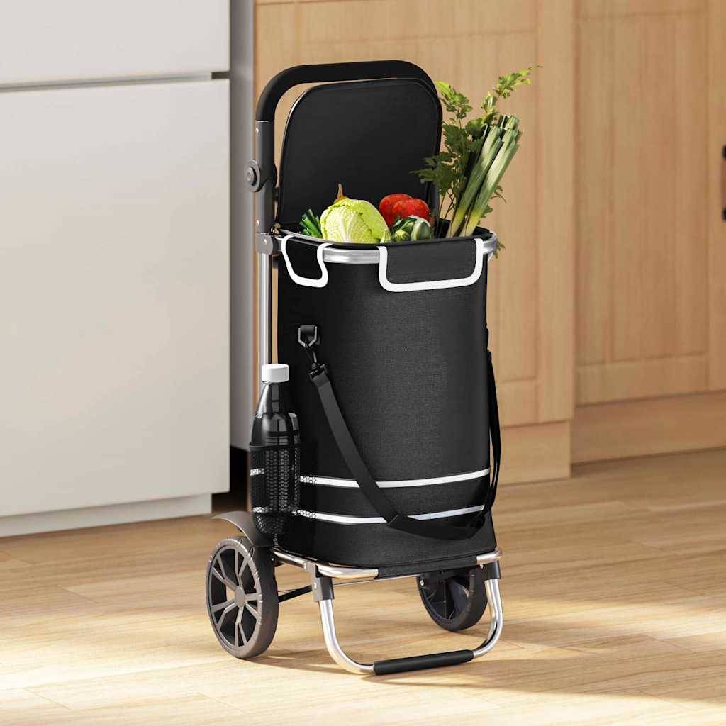 vidaXL Einkaufswagen Schwarz 36,5 x 46,5 x 100,5 cm Oxford-stoff