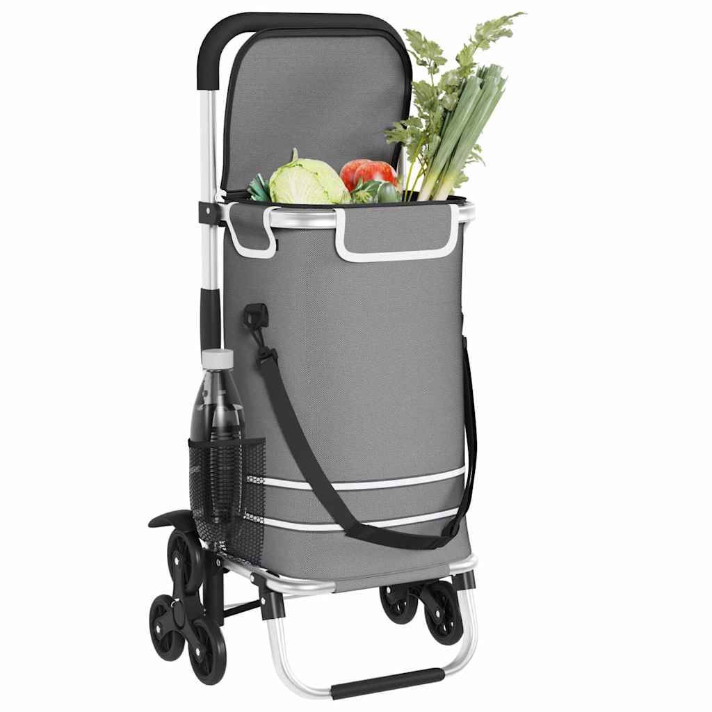 vidaXL Einkaufswagen Grau 47 x 39 x 100,5 cm Oxford-stoff