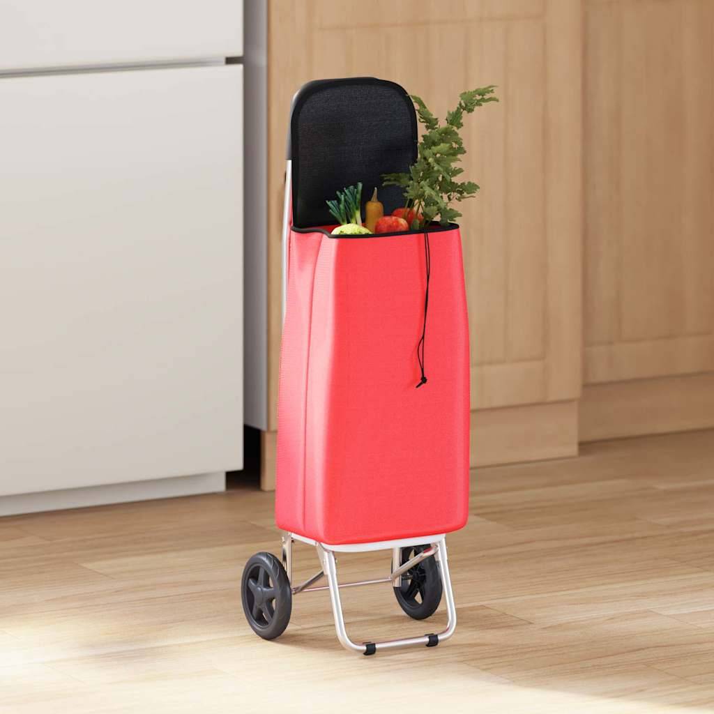 vidaXL Einkaufswagen Rot 35 x 28 x 92 cm Oxford-stoff