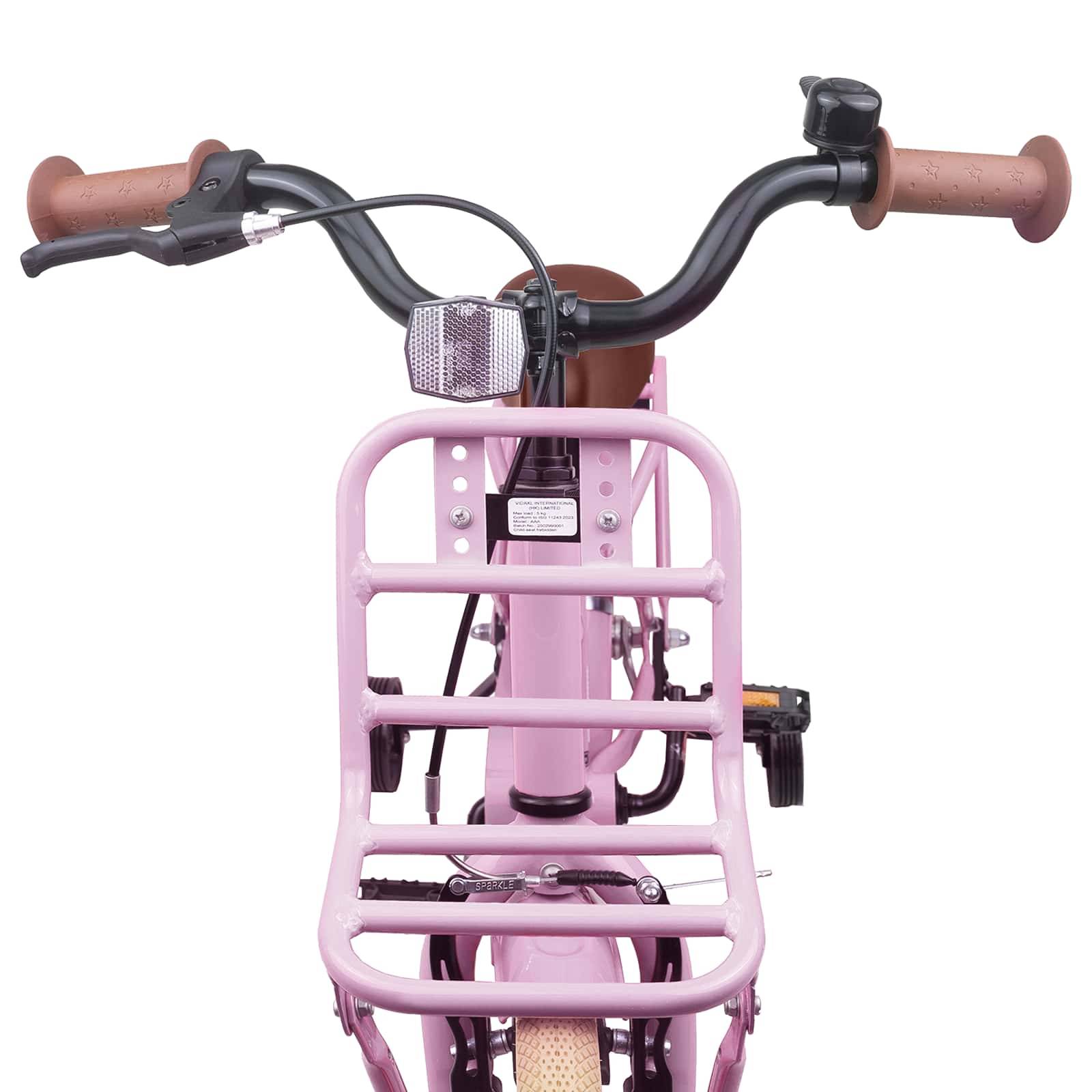 vidaXL Kinderfahrrad 12 Zoll für 2-4 Jahre alt Hellrosa
