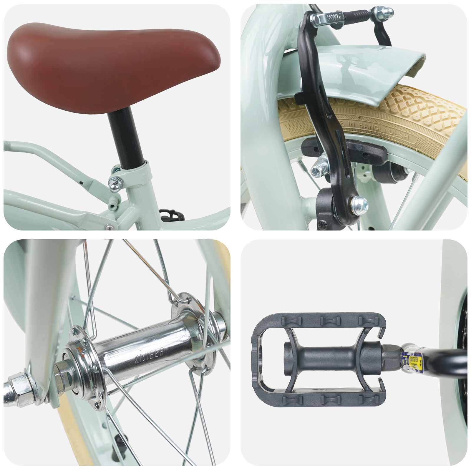 vidaXL Kinderfahrrad 12 Zoll für 2-4 Jahre alt Hellgrün