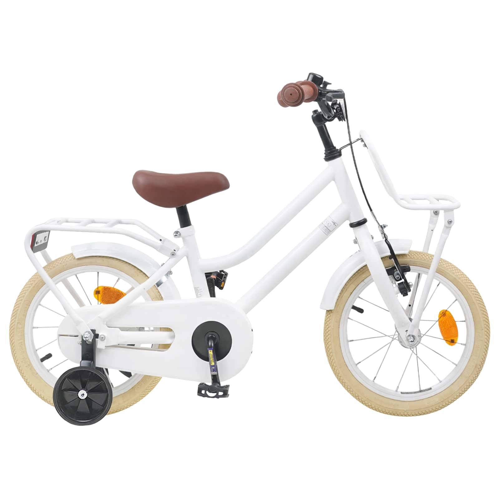 vidaXL Kinderfahrrad 14 Zoll für 3-5 Jahre alt Weiß