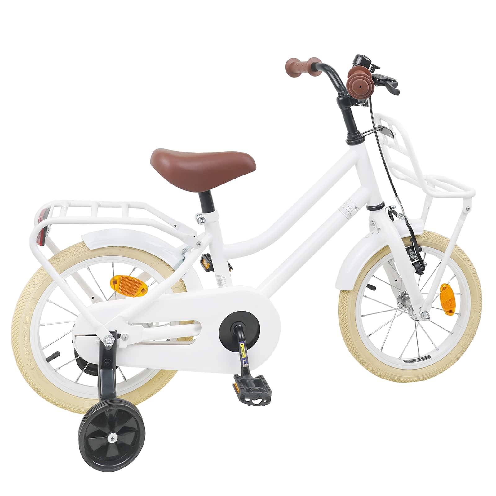 vidaXL Kinderfahrrad 14 Zoll für 3-5 Jahre alt Weiß
