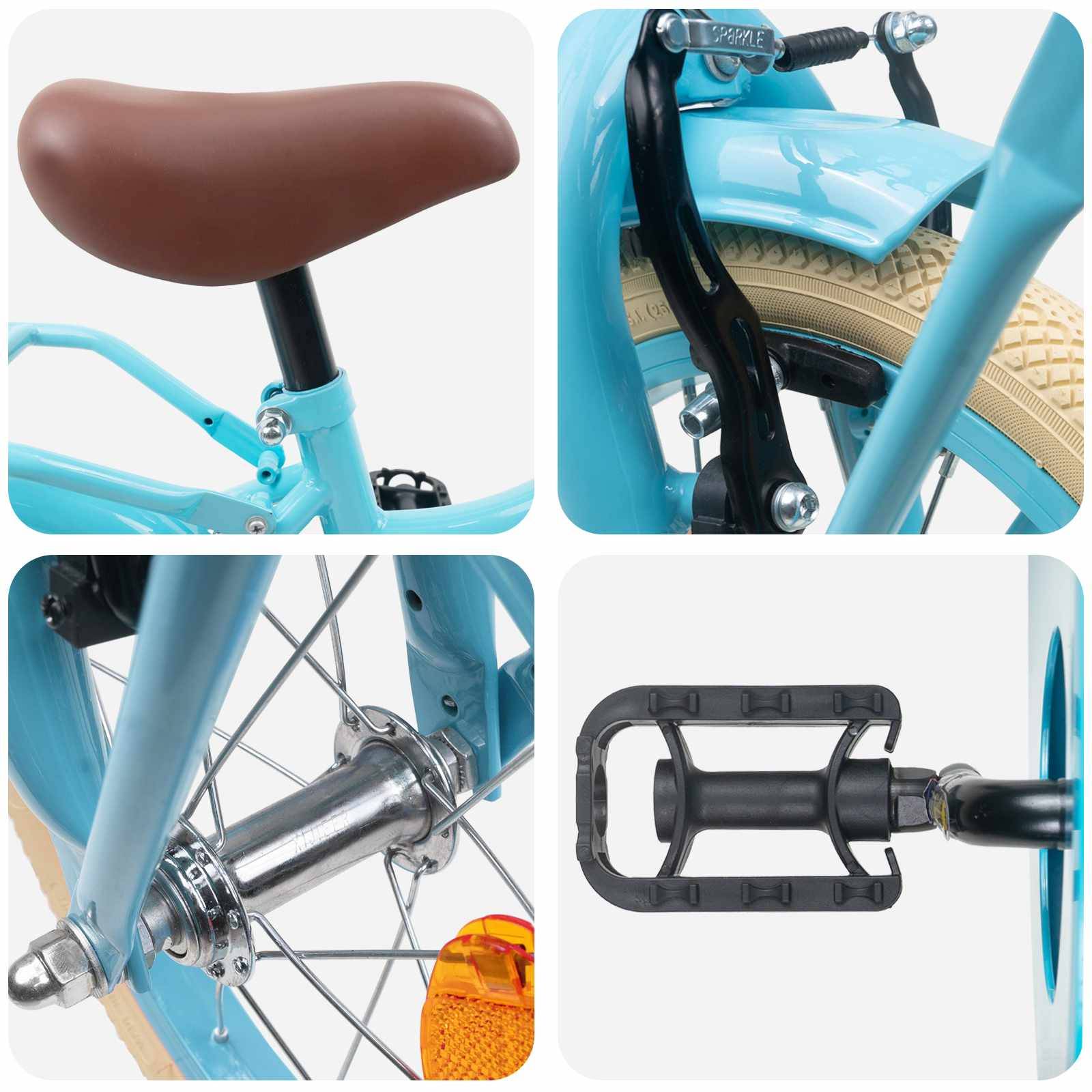 vidaXL Kinderfahrrad 12 Zoll für 2-4 Jahre alt Himmelblau