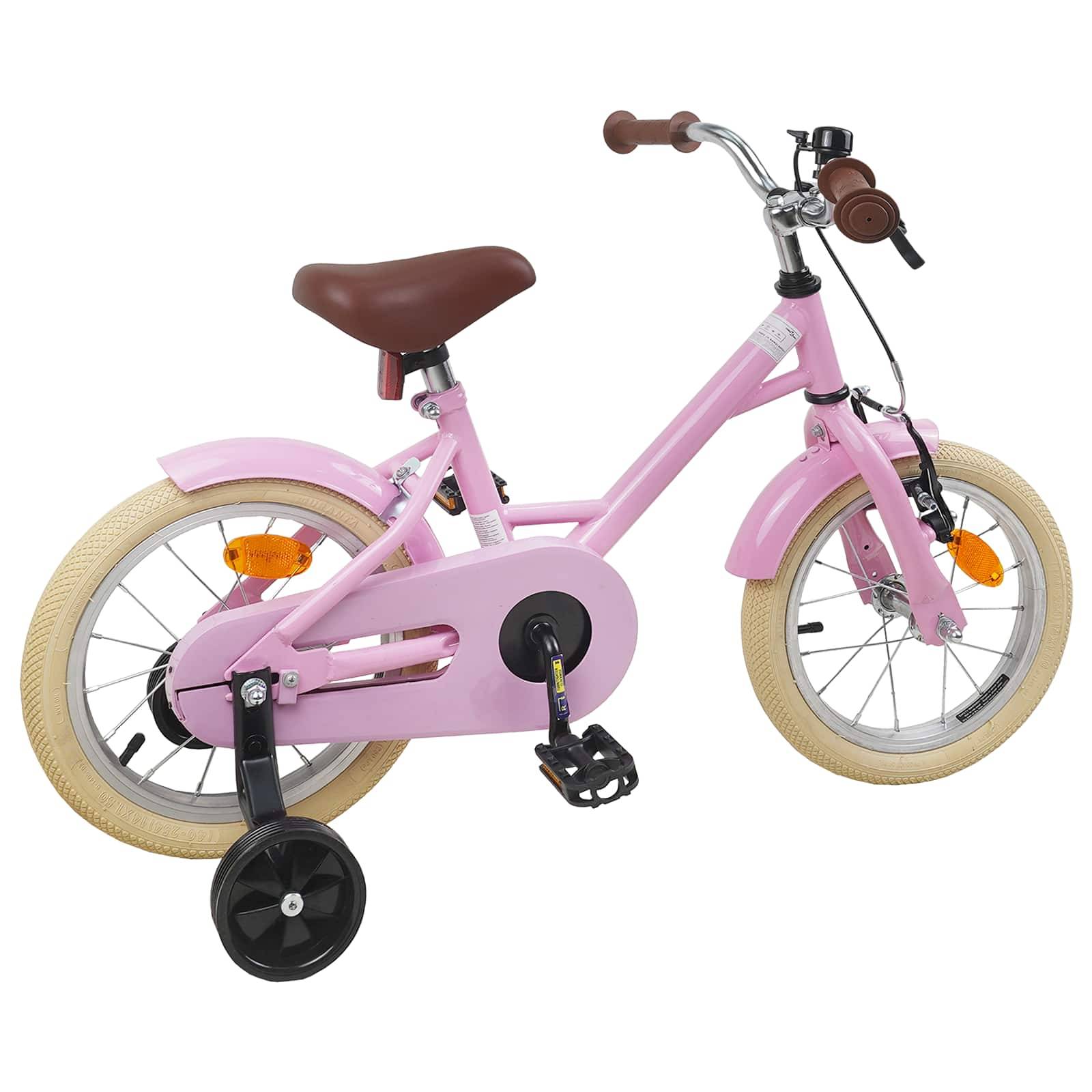 vidaXL Kinderfahrrad 12 Zoll für 2-4 Jahre alt Hellrosa