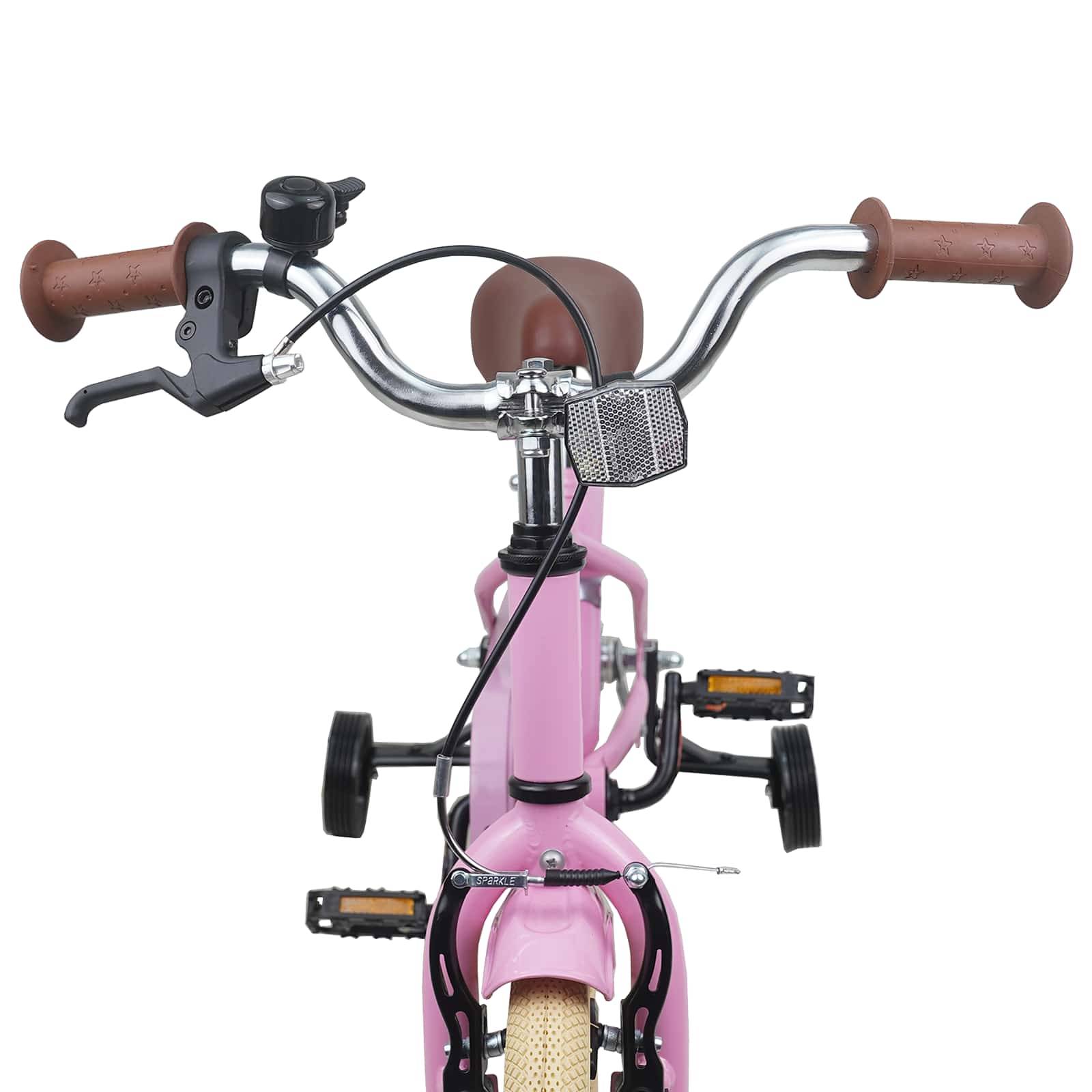 vidaXL Kinderfahrrad 16 Zoll für 4-6 Jahre alt Hellrosa