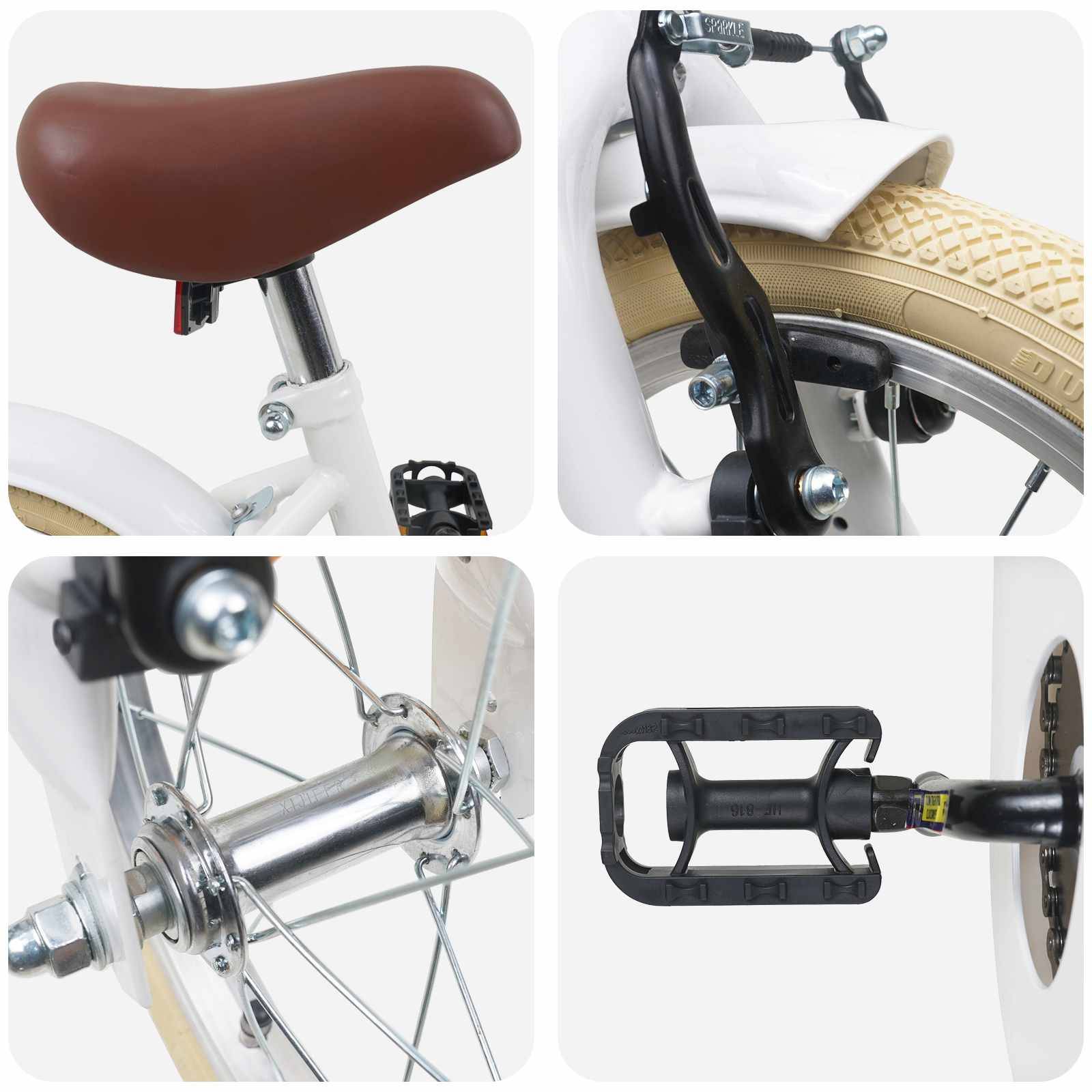 vidaXL Kinderfahrrad 12 Zoll für 2-4 Jahre alt Weiß