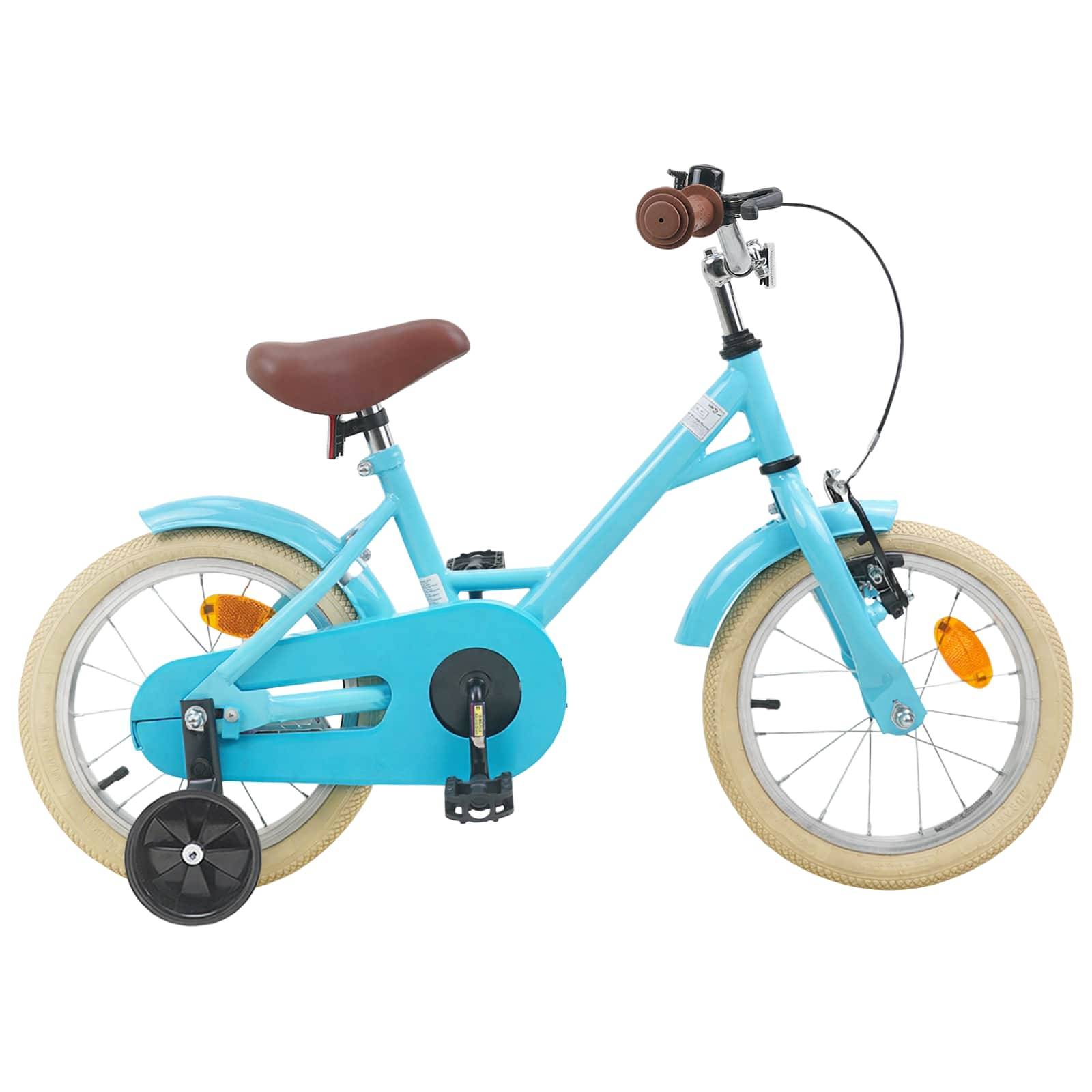 vidaXL Kinderfahrrad 14 Zoll für 3-5 Jahre alt Himmelblau