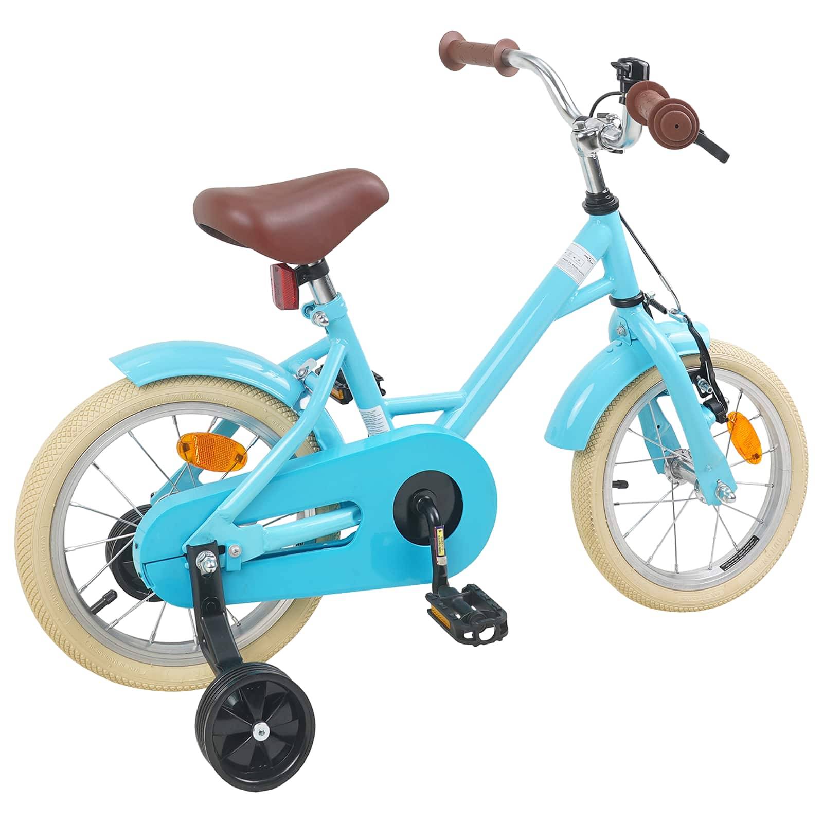 vidaXL Kinderfahrrad 14 Zoll für 3-5 Jahre alt Himmelblau