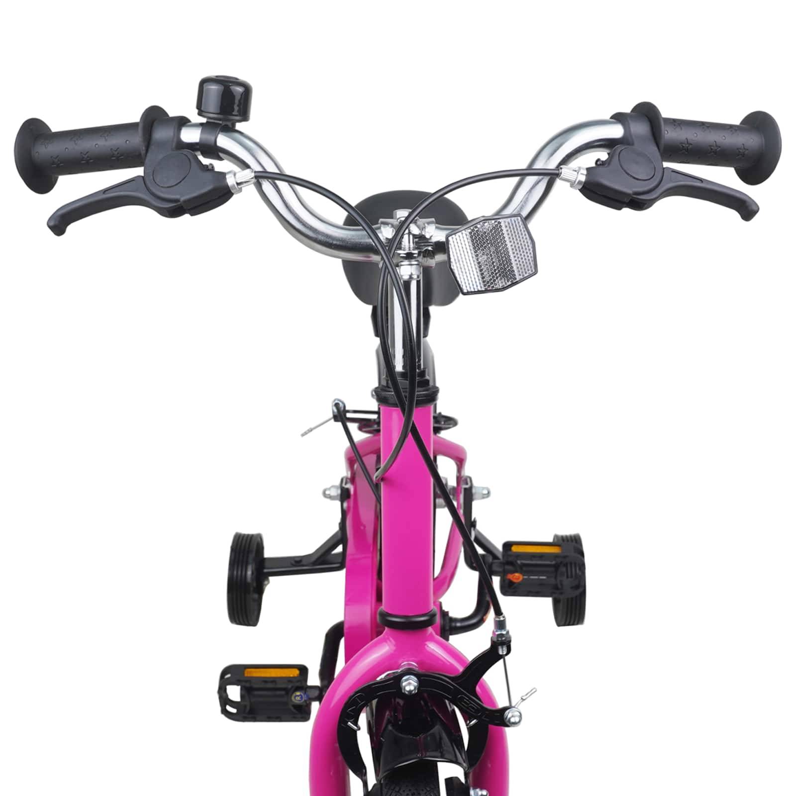 vidaXL Kinderfahrrad 14 Zoll für 3-5 Jahre alt Pink Schwarz