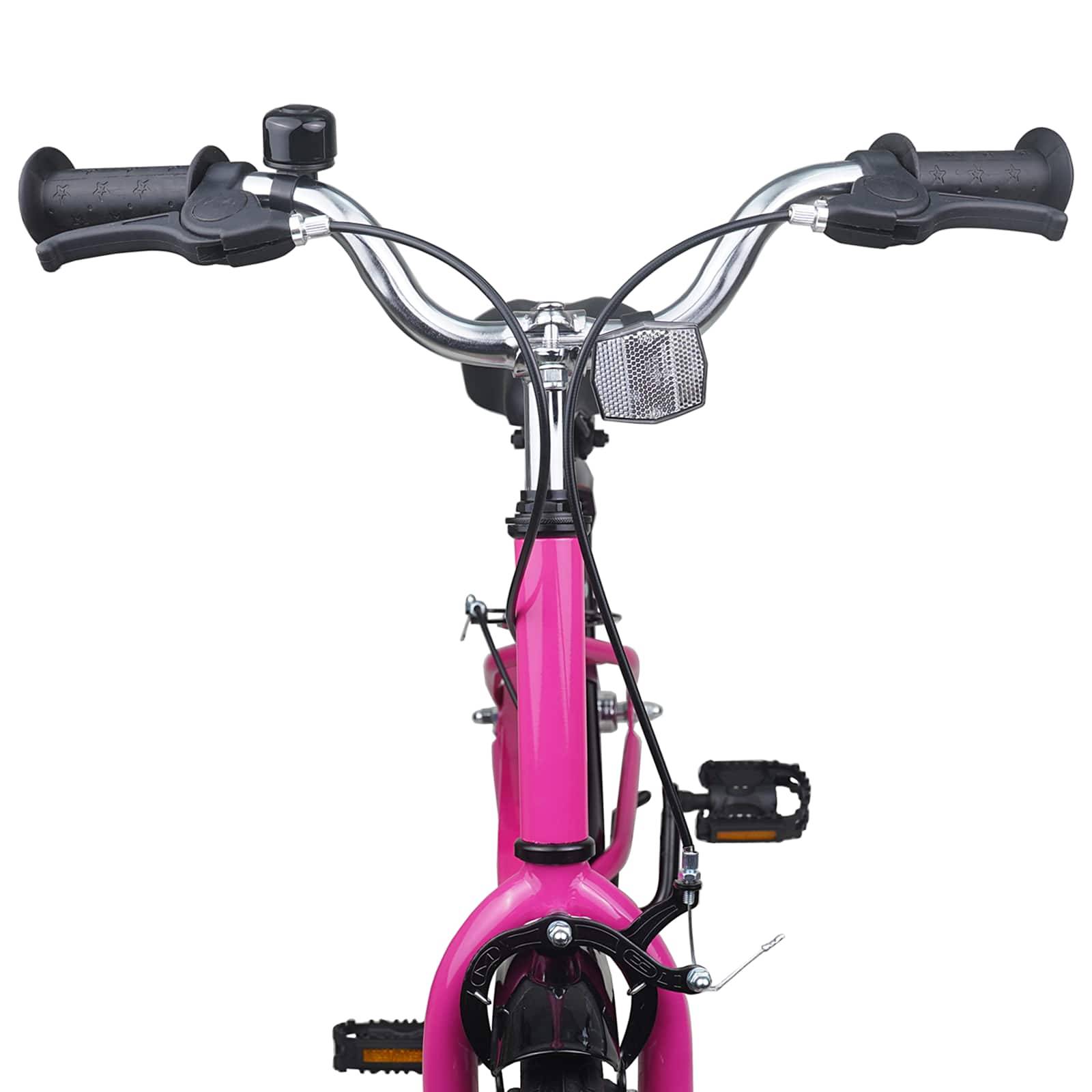vidaXL Kinderfahrrad 18 Zoll für 5-7 Jahre alt Pink Schwarz