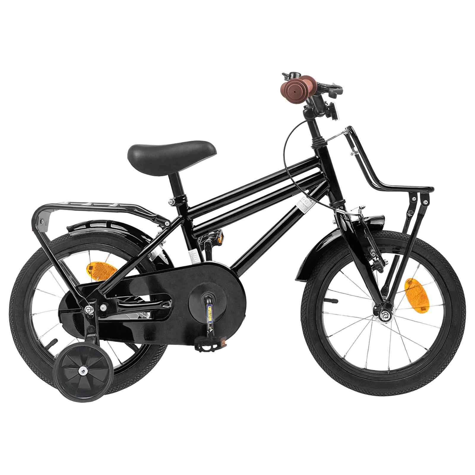vidaXL Kinderfahrrad 12 Zoll für 2-4 Jahre alt Schwarz