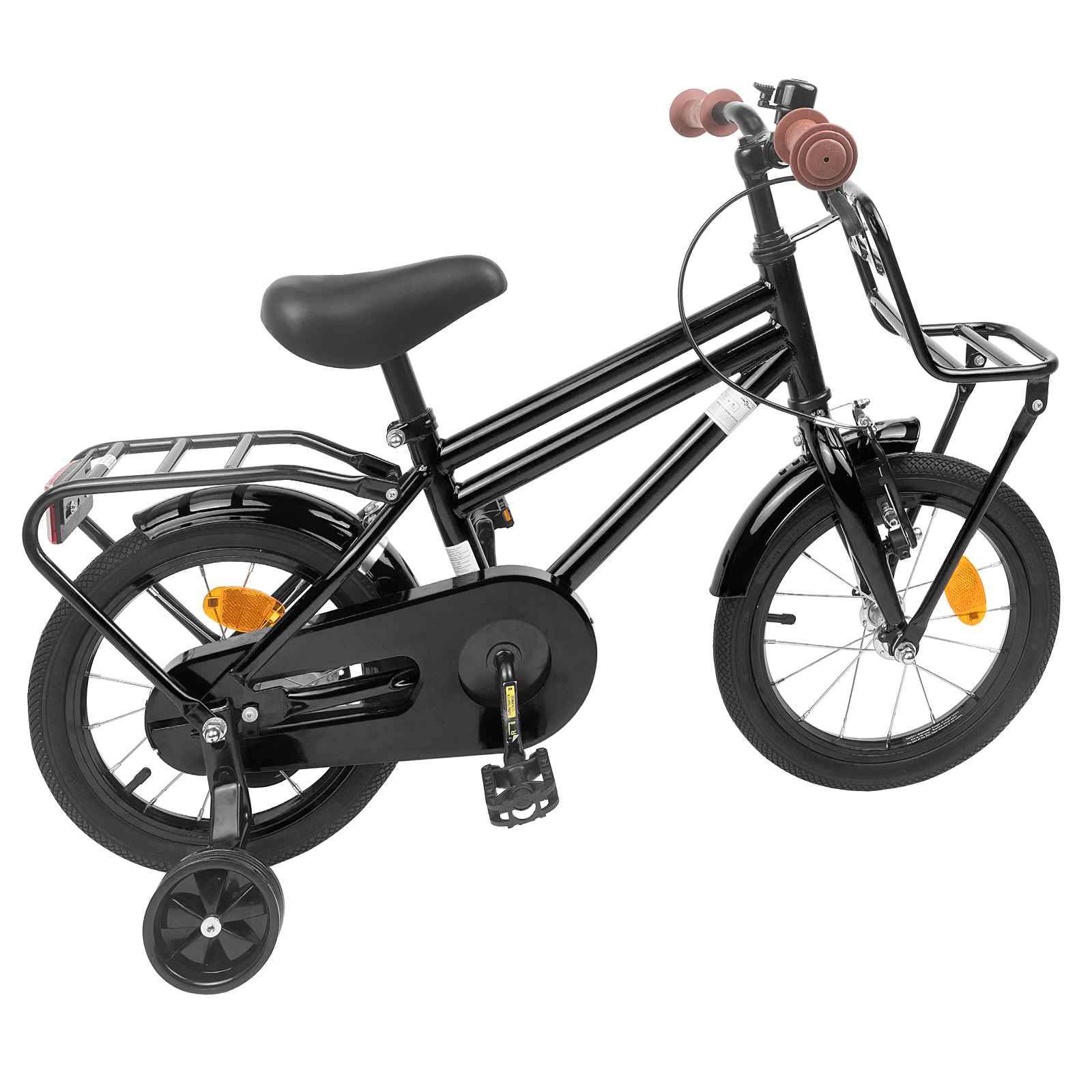 vidaXL Kinderfahrrad 12 Zoll für 2-4 Jahre alt Schwarz
