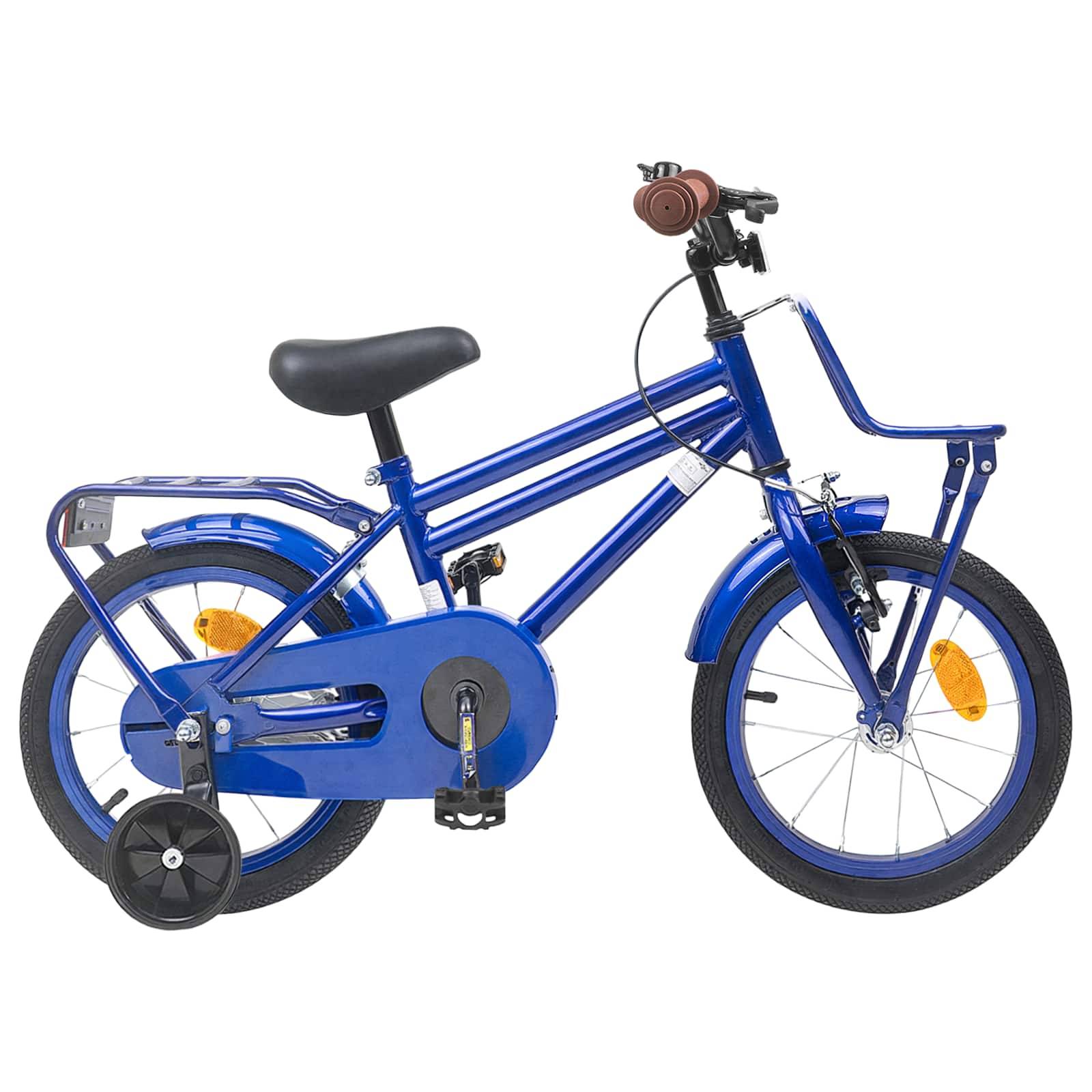 vidaXL Kinderfahrrad 12 Zoll für 2-4 Jahre alt Dunkelblau