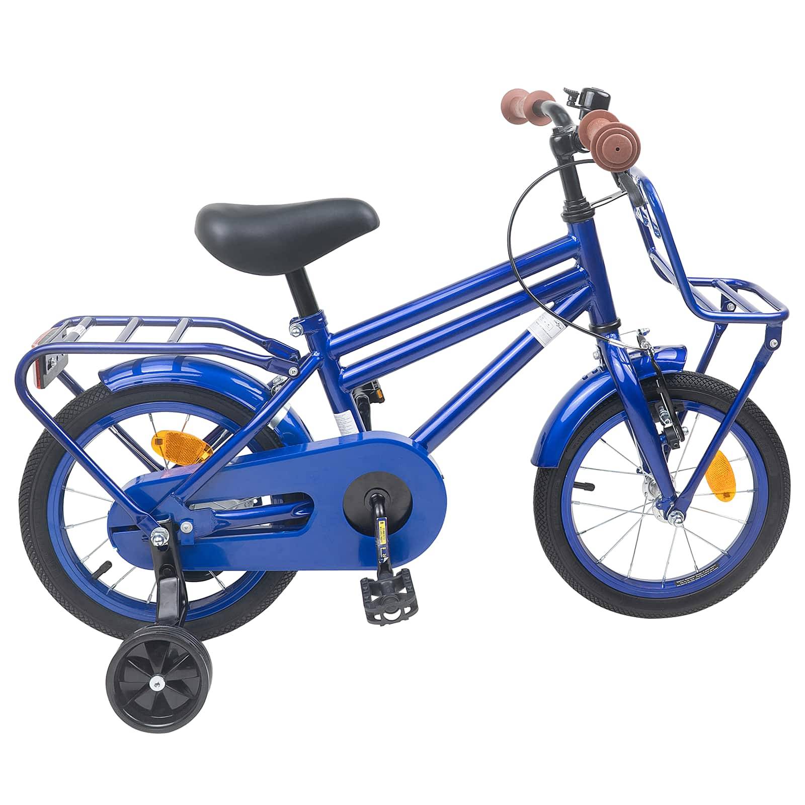 vidaXL Kinderfahrrad 12 Zoll für 2-4 Jahre alt Dunkelblau