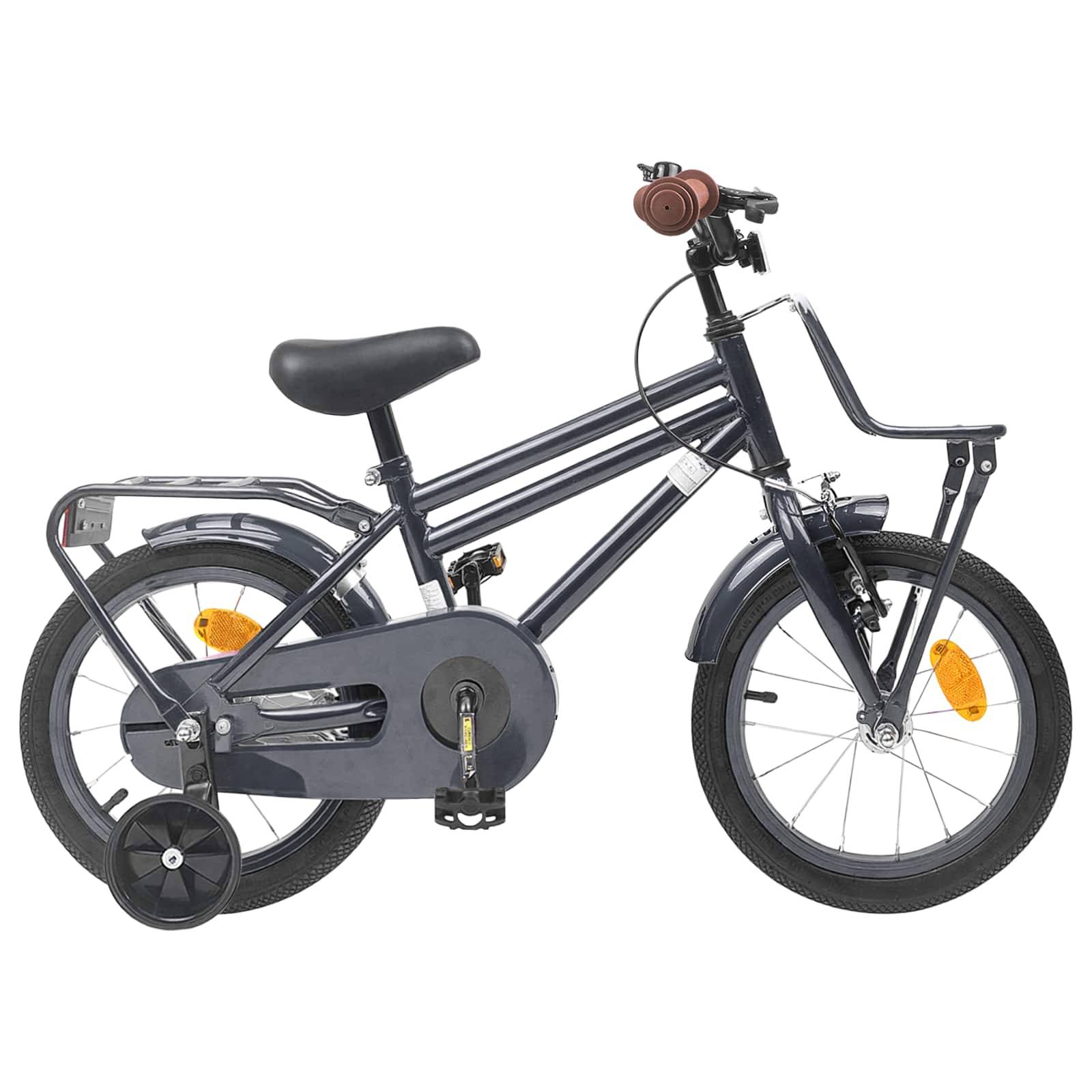 vidaXL Kinderfahrrad 12 Zoll für 2-4 Jahre alt Dunkelgrau