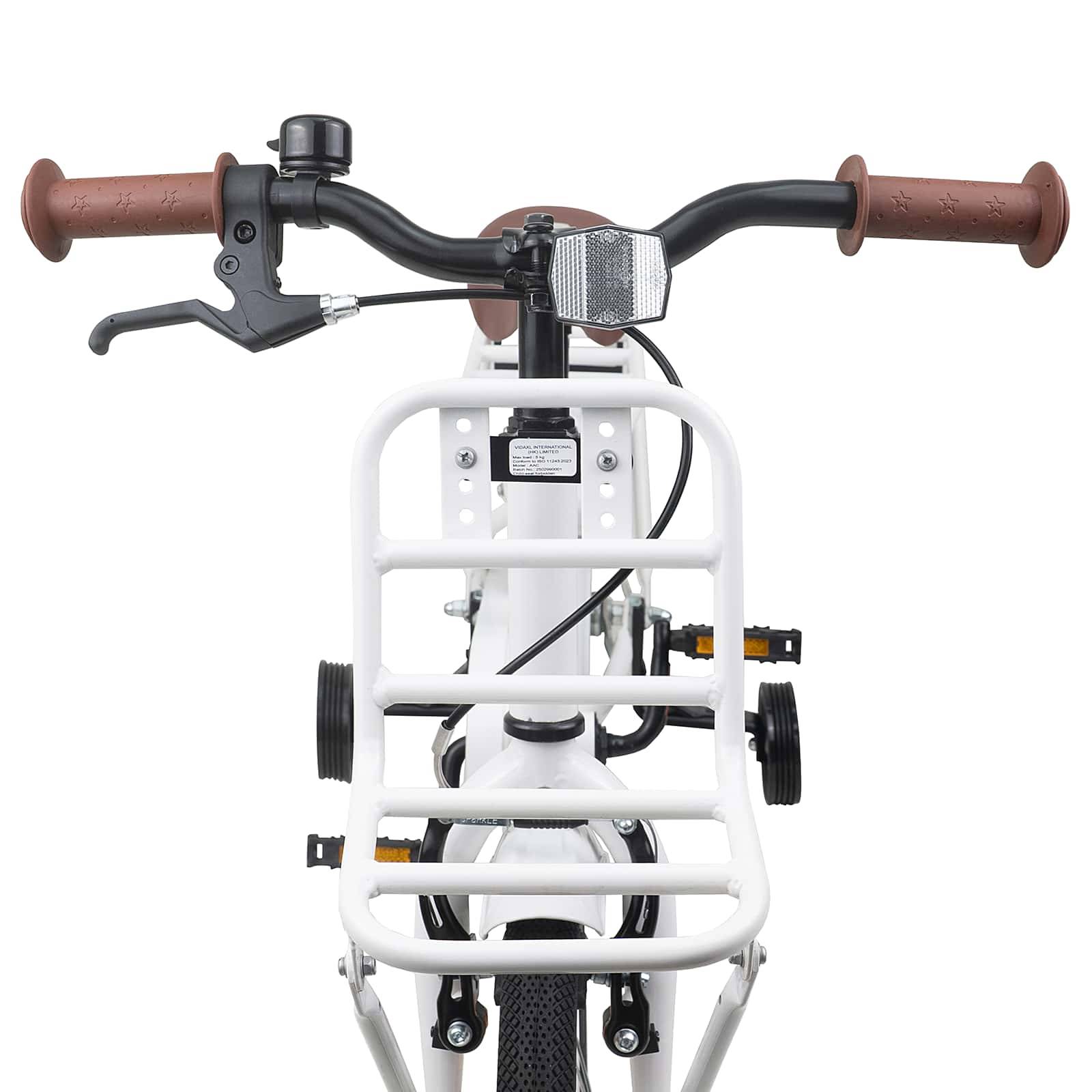 vidaXL Kinderfahrrad 12 Zoll für 2-4 Jahre alt Weiß