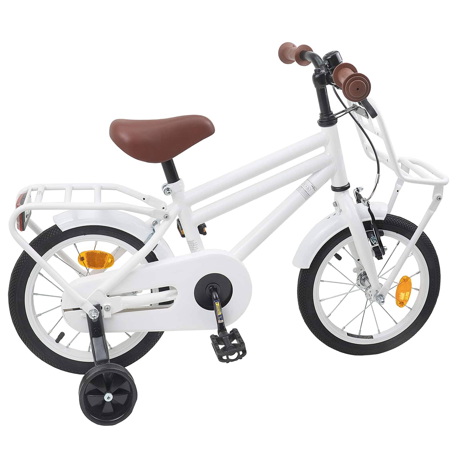 vidaXL Kinderfahrrad 12 Zoll für 2-4 Jahre alt Weiß