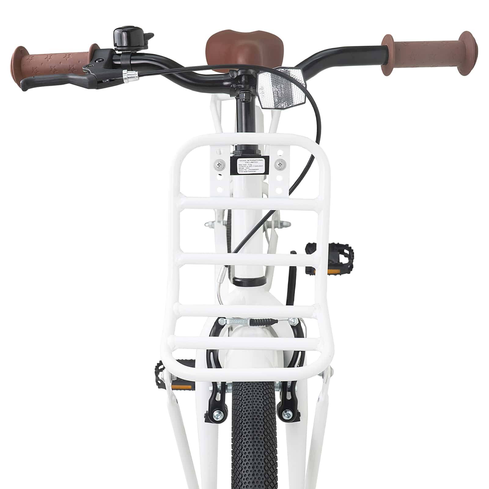 vidaXL Kinderfahrrad 18 Zoll für 5-7 Jahre alt Weiß