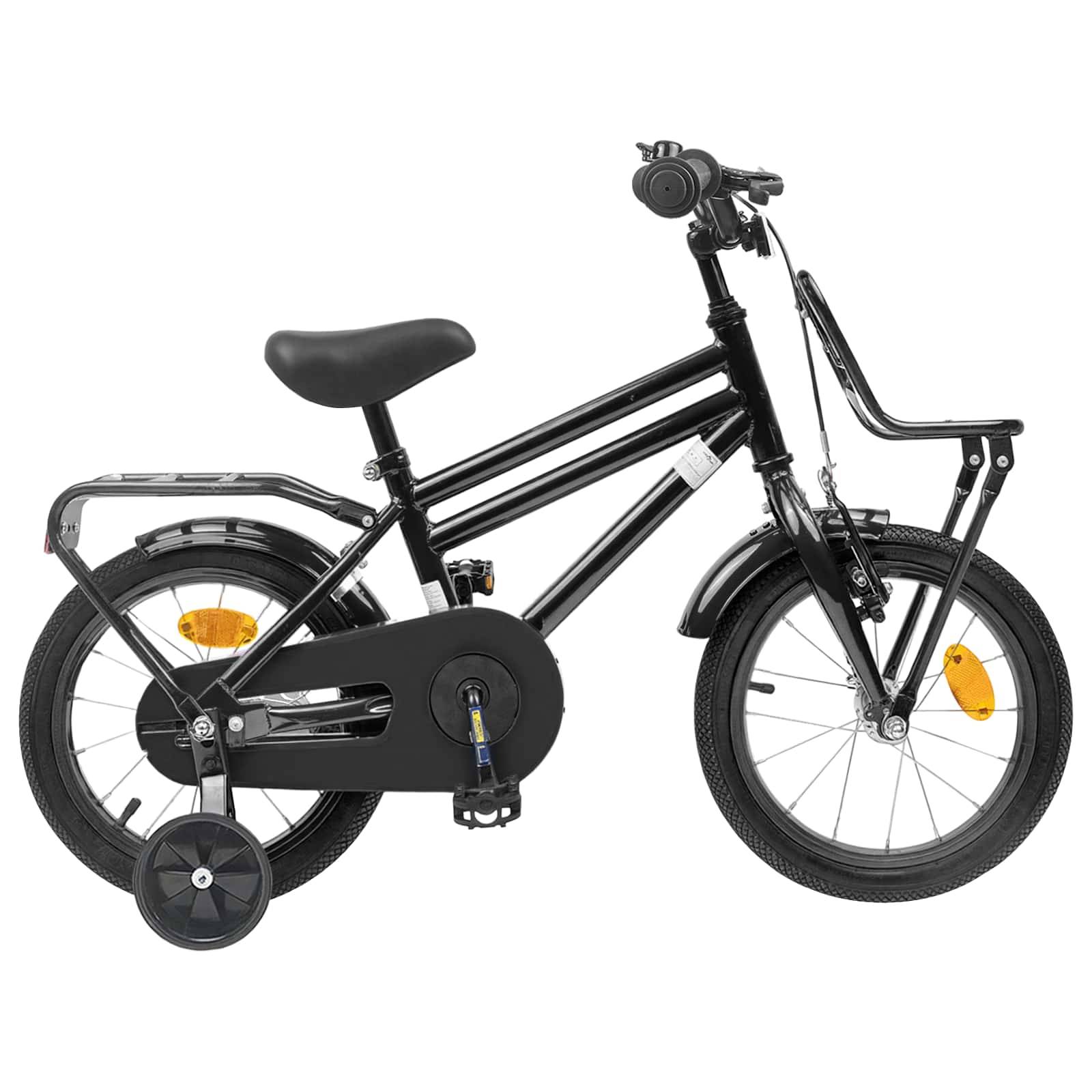 vidaXL Kinderfahrrad 12 Zoll für 2-4 Jahre alt Schwarz