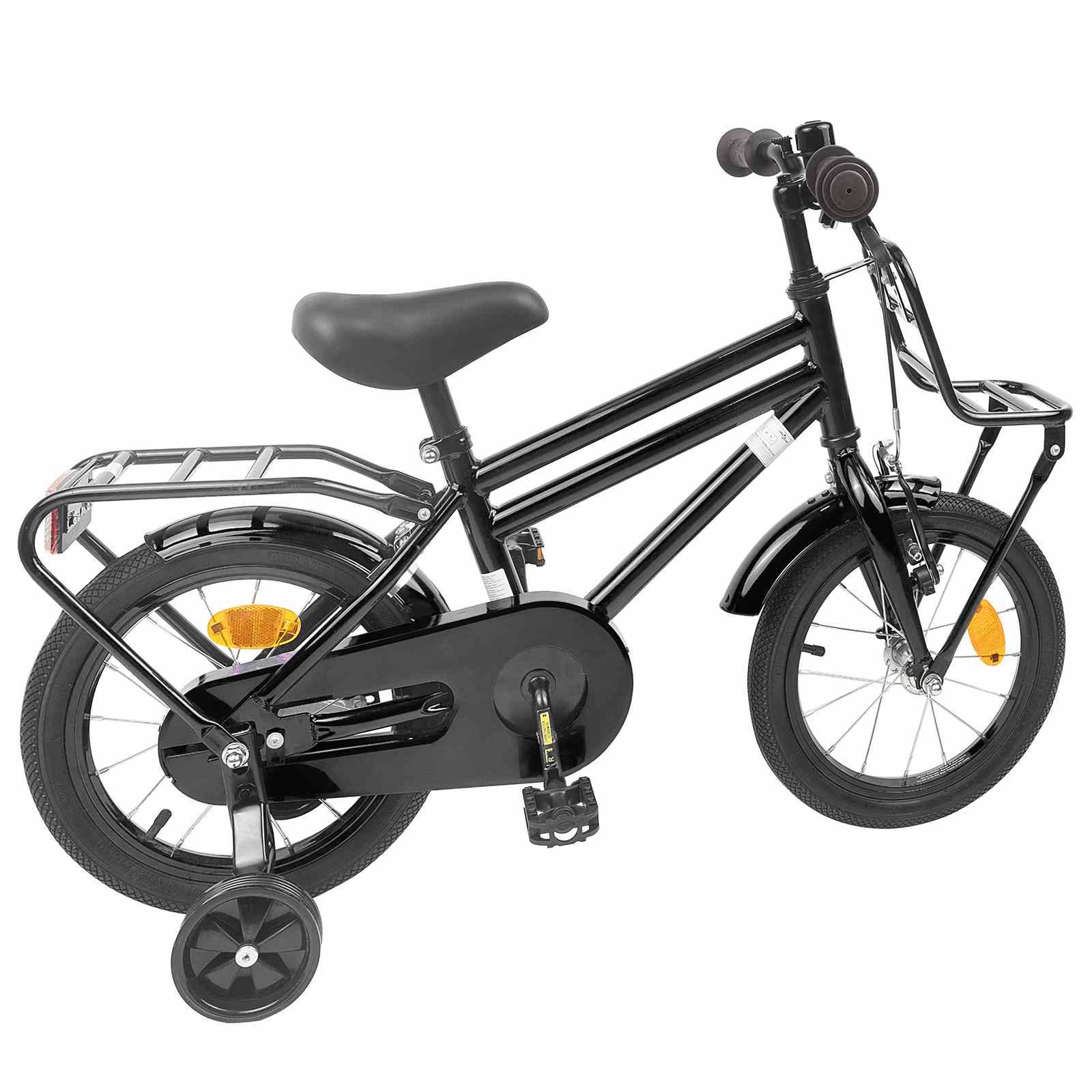 vidaXL Kinderfahrrad 12 Zoll für 2-4 Jahre alt Schwarz