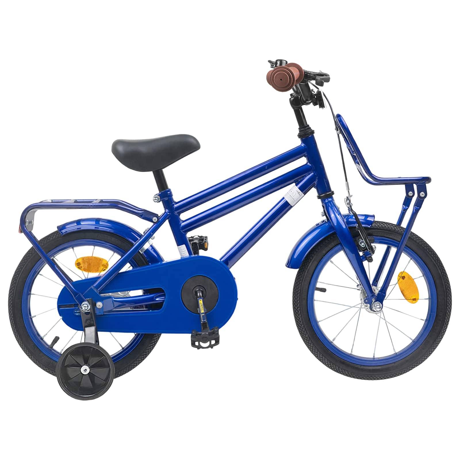 vidaXL Kinderfahrrad 12 Zoll für 2-4 Jahre alt Dunkelblau