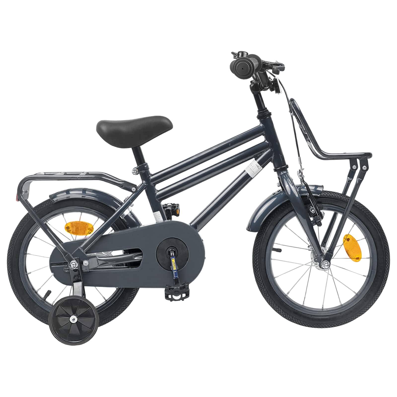 vidaXL Kinderfahrrad 12 Zoll für 2-4 Jahre alt Dunkelgrau