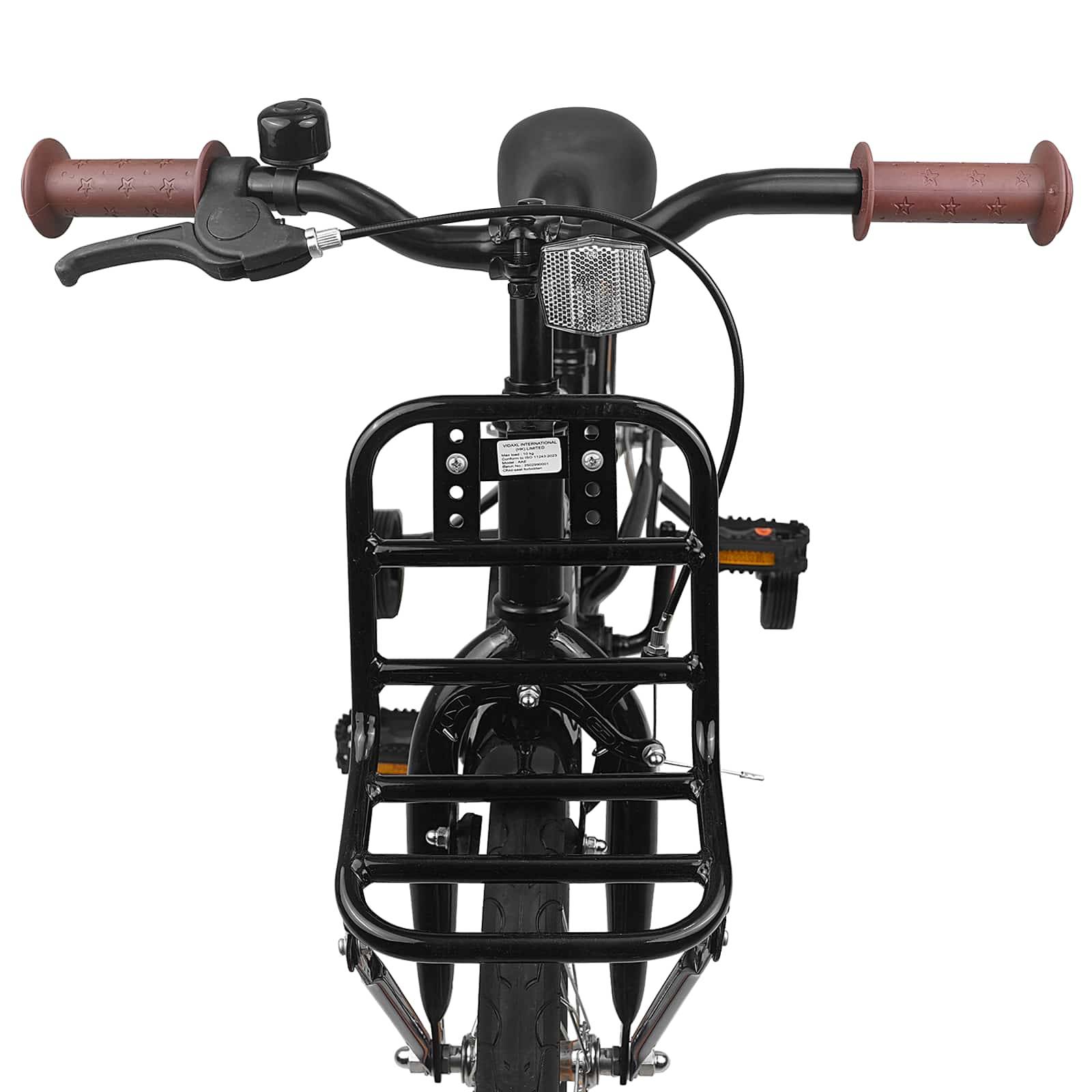 vidaXL Kinderfahrrad 16 Zoll für 4-6 Jahre alt Schwarz