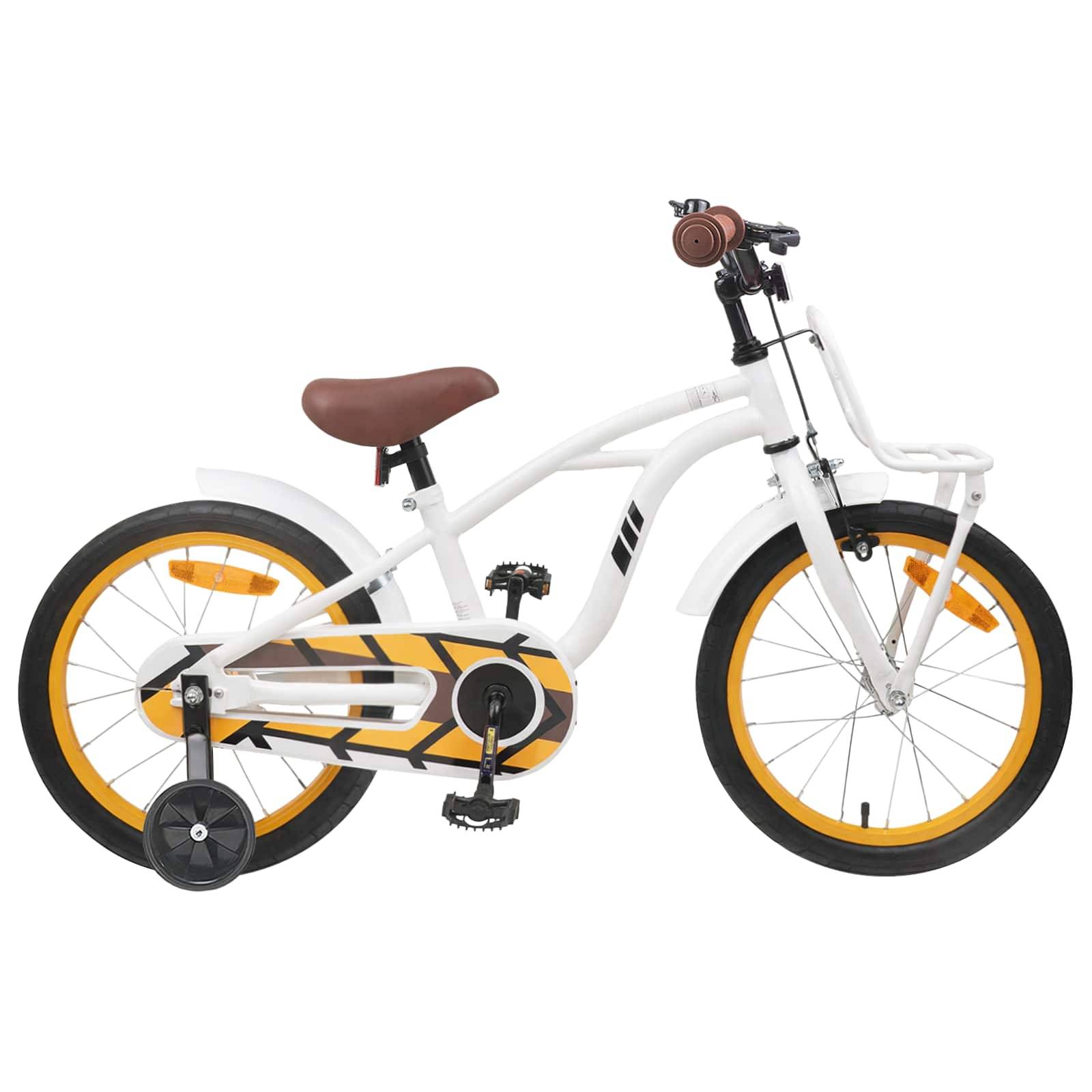 vidaXL Kinderfahrrad 16 Zoll für 4-6 Jahre alt Weiß