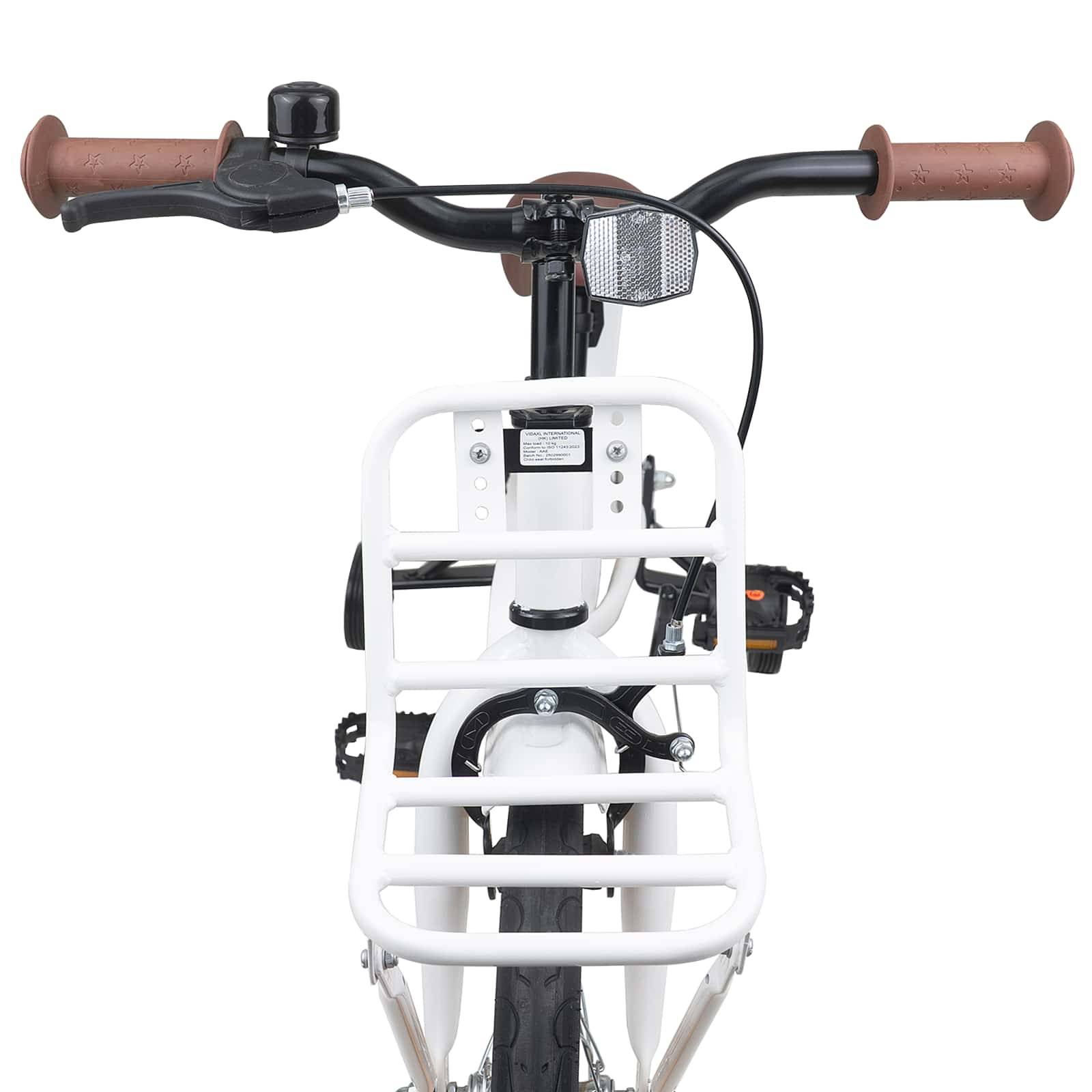 vidaXL Kinderfahrrad 16 Zoll für 4-6 Jahre alt Weiß