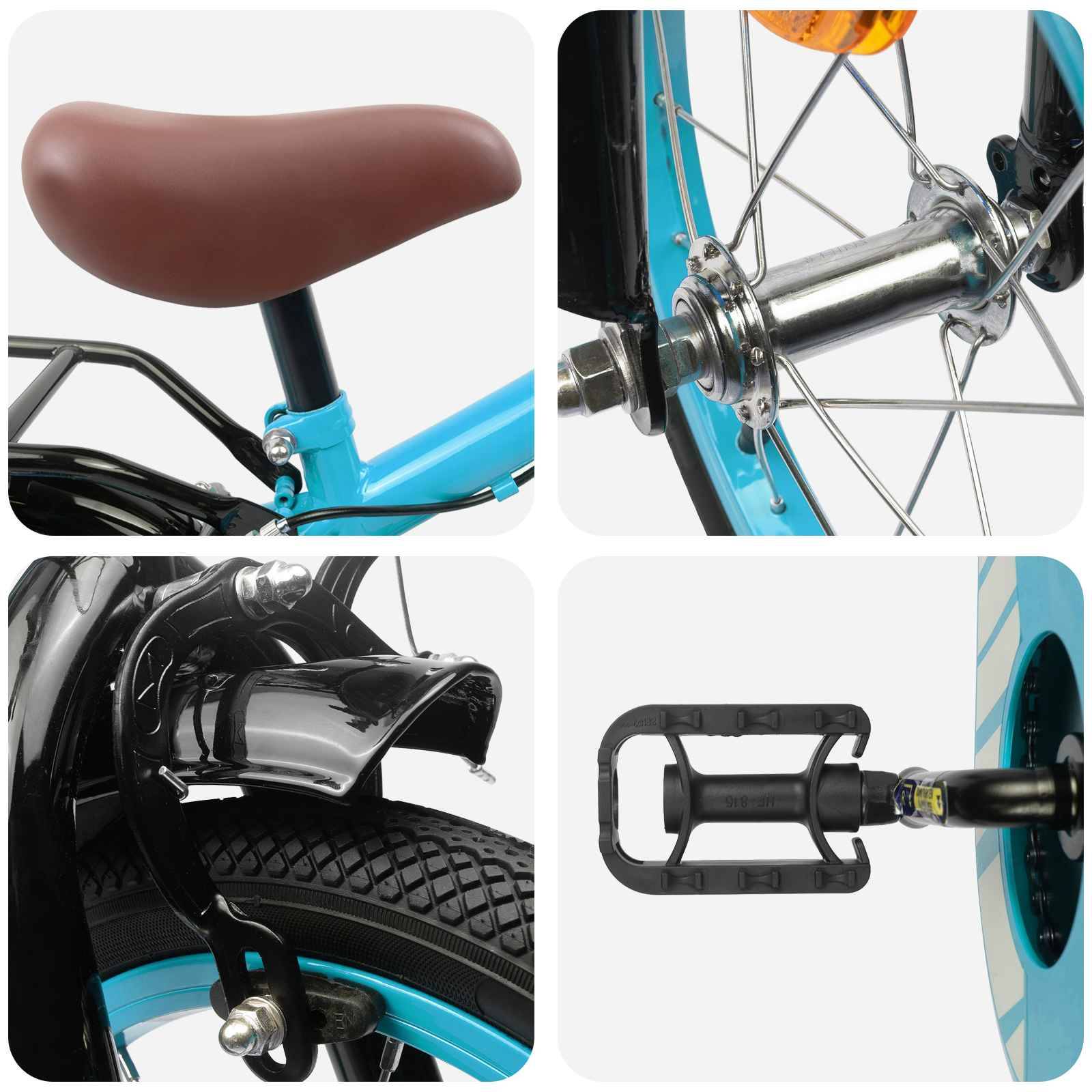 vidaXL Kinderfahrrad 12 Zoll für 2-4 Jahre alt Himmelblau