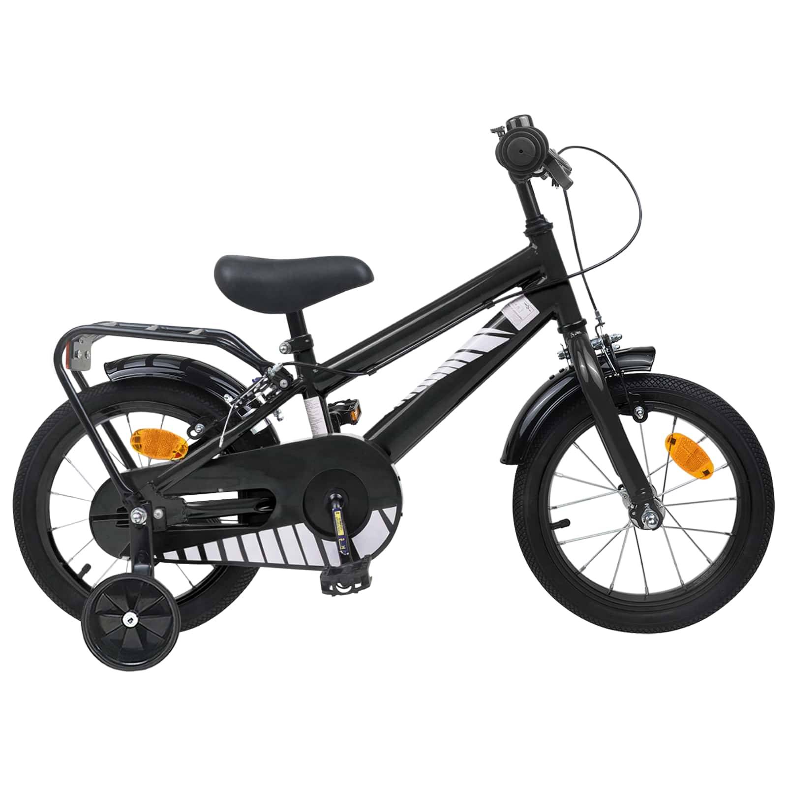 vidaXL Kinderfahrrad 12 Zoll für 2-4 Jahre alt Schwarz