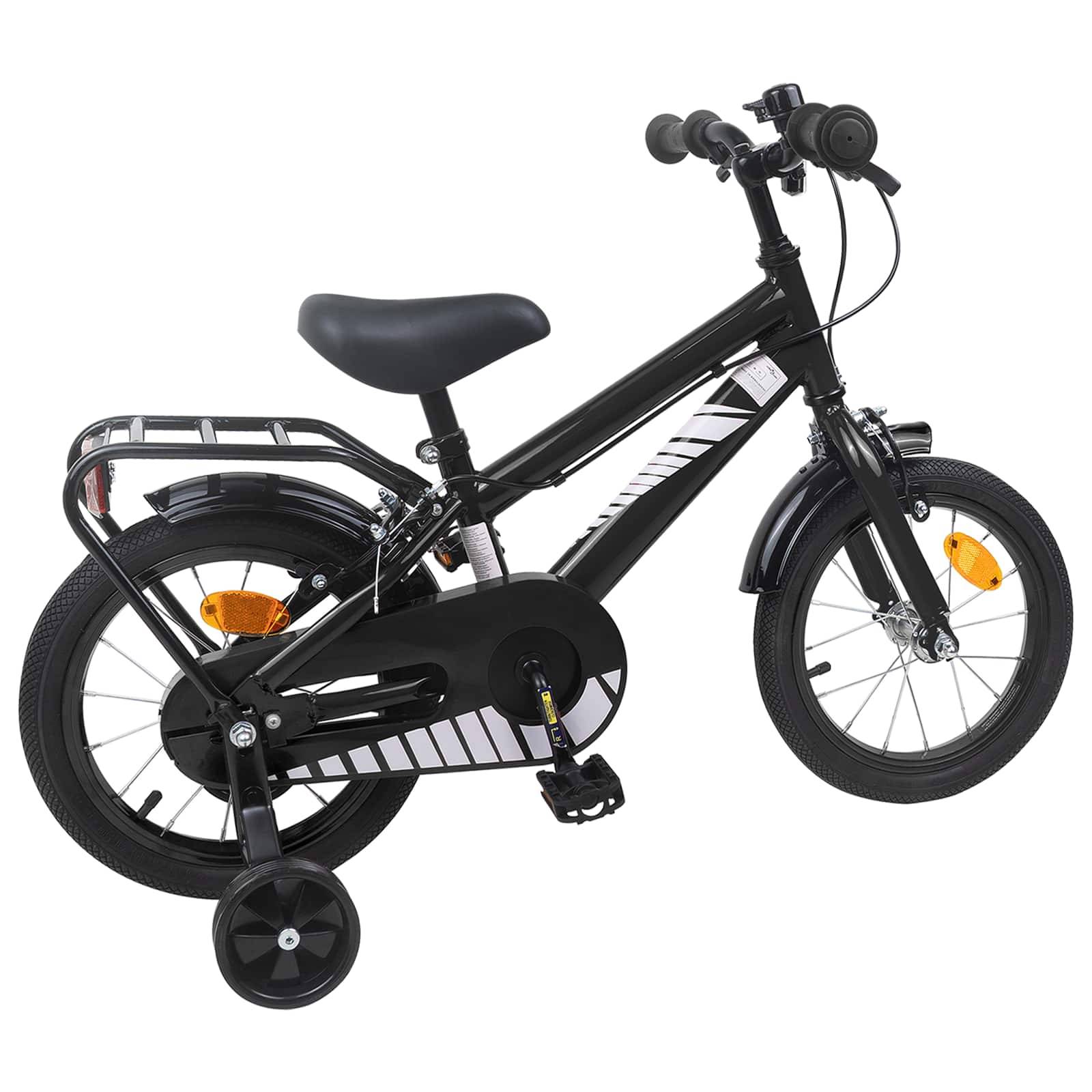 vidaXL Kinderfahrrad 12 Zoll für 2-4 Jahre alt Schwarz