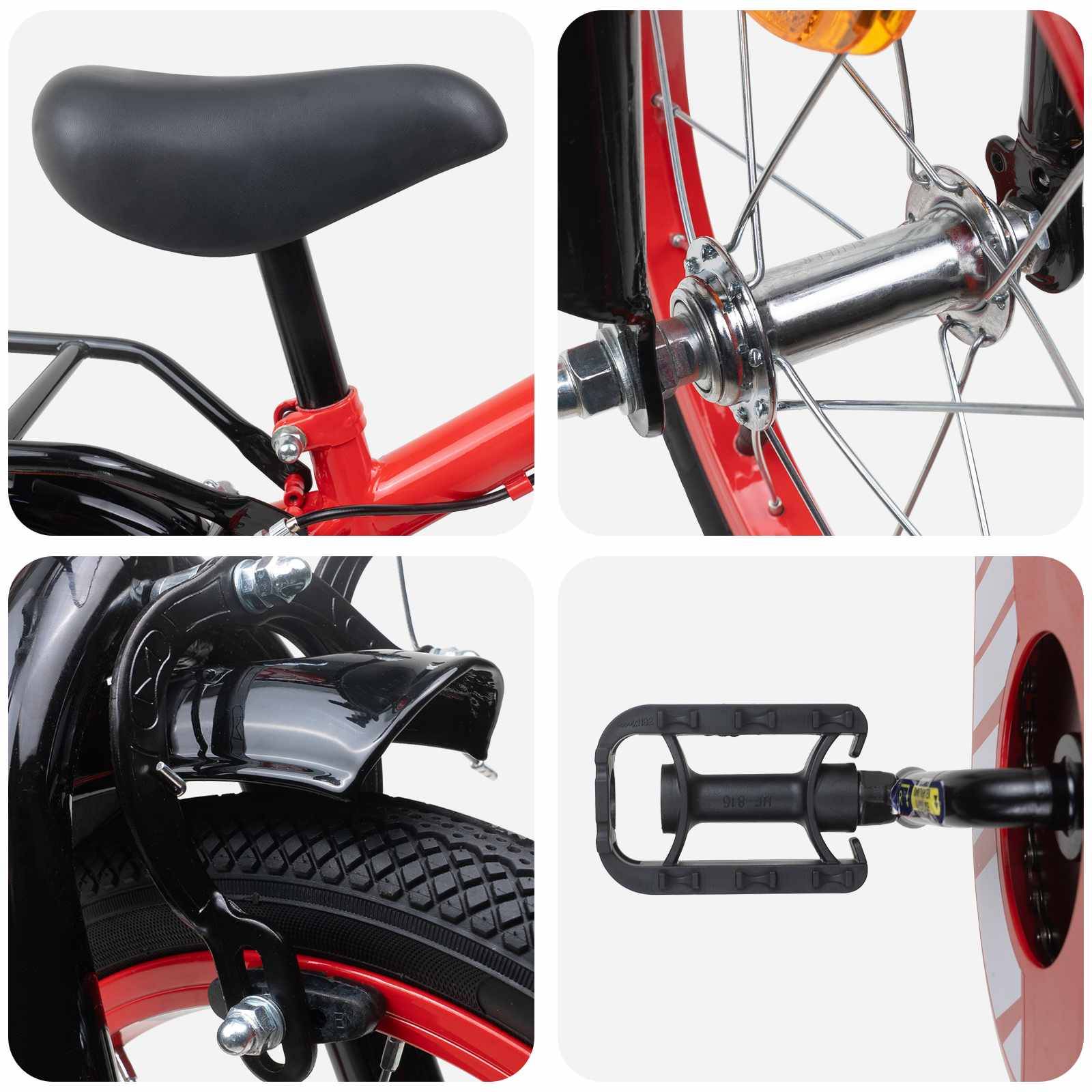 vidaXL Kinderfahrrad 12 Zoll für 2-4 Jahre alt Rot