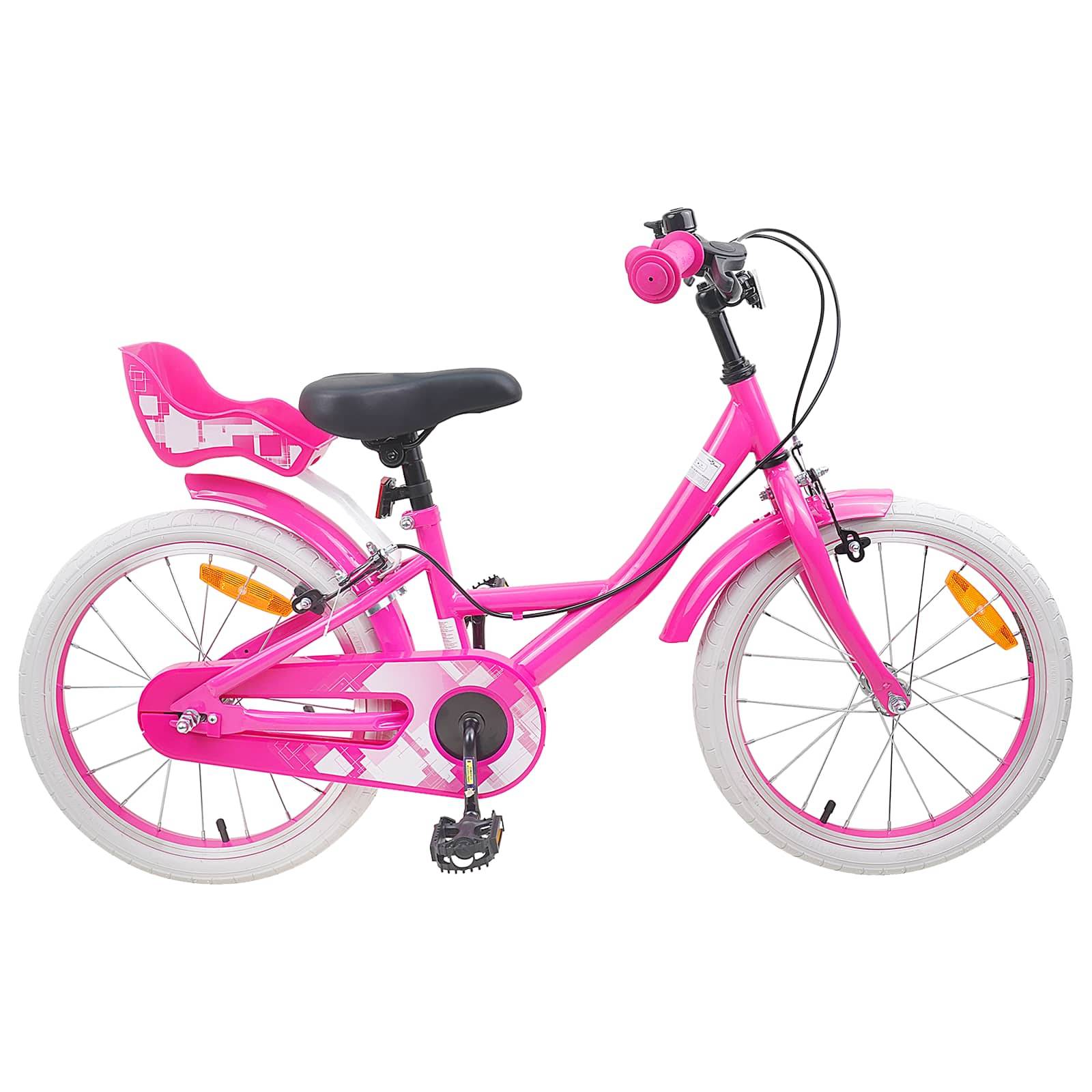 vidaXL Kinderfahrrad 18 Zoll für 5-7 Jahre alt Rosa