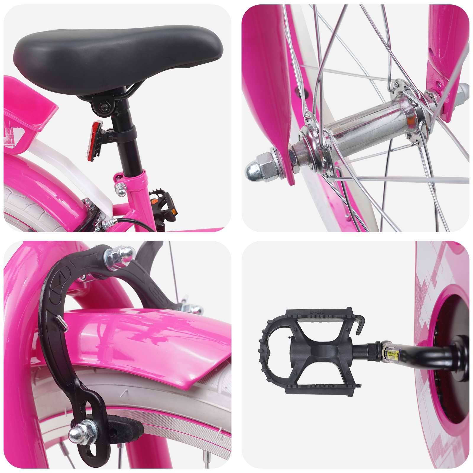 vidaXL Kinderfahrrad 18 Zoll für 5-7 Jahre alt Rosa